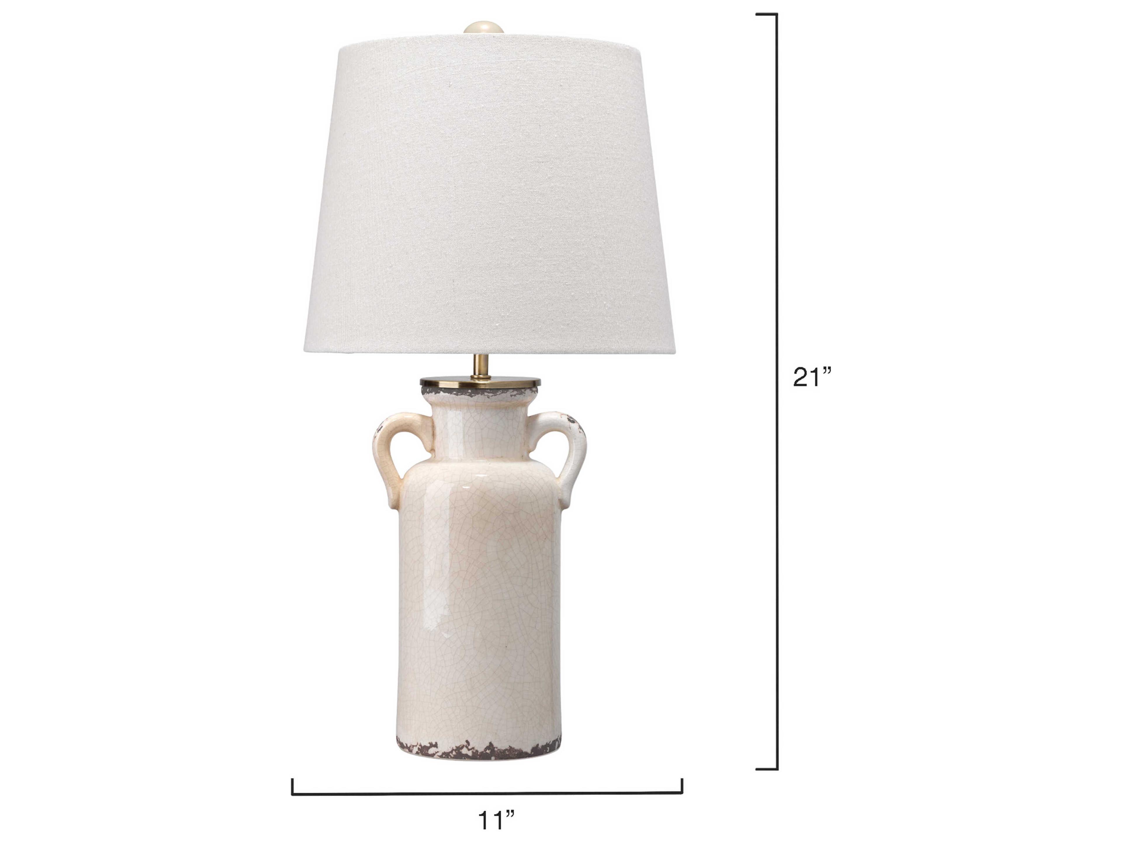 Jamie Young Piper Cream Off White Table Lamp