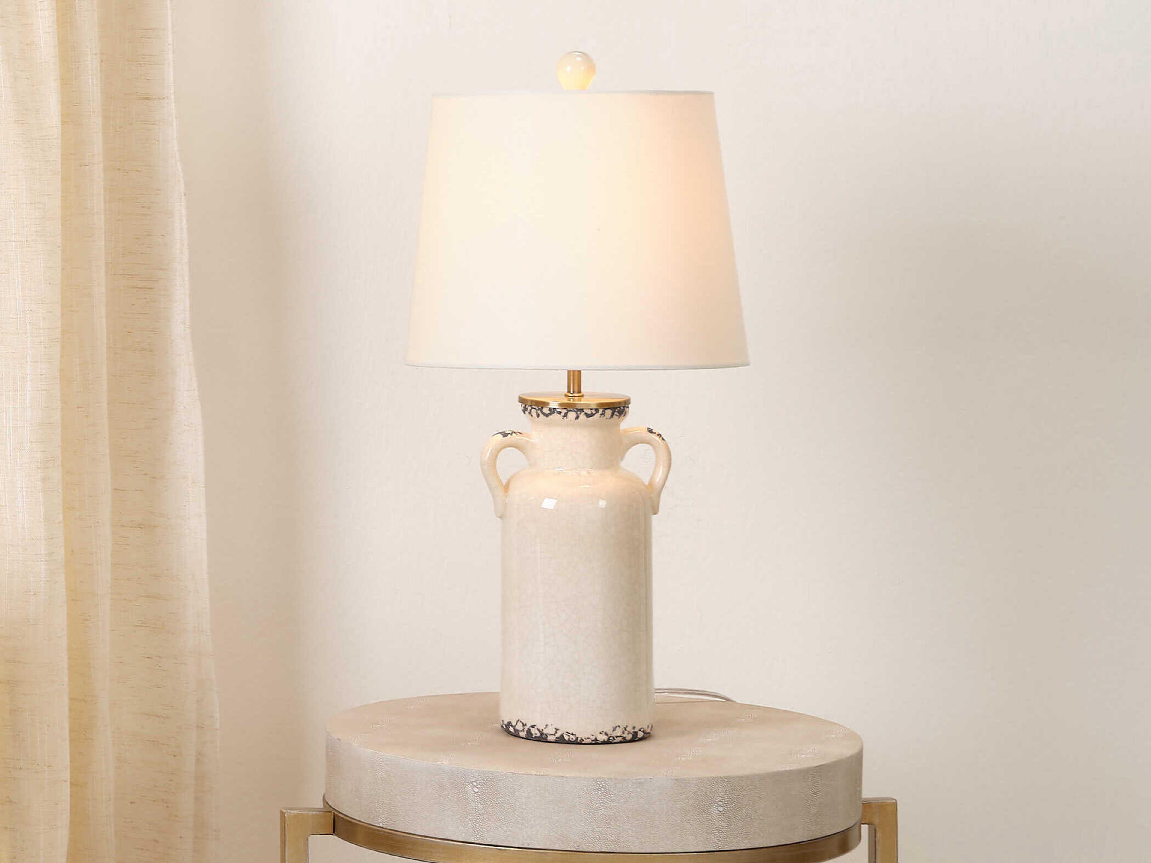 Jamie Young Piper Cream Off White Table Lamp