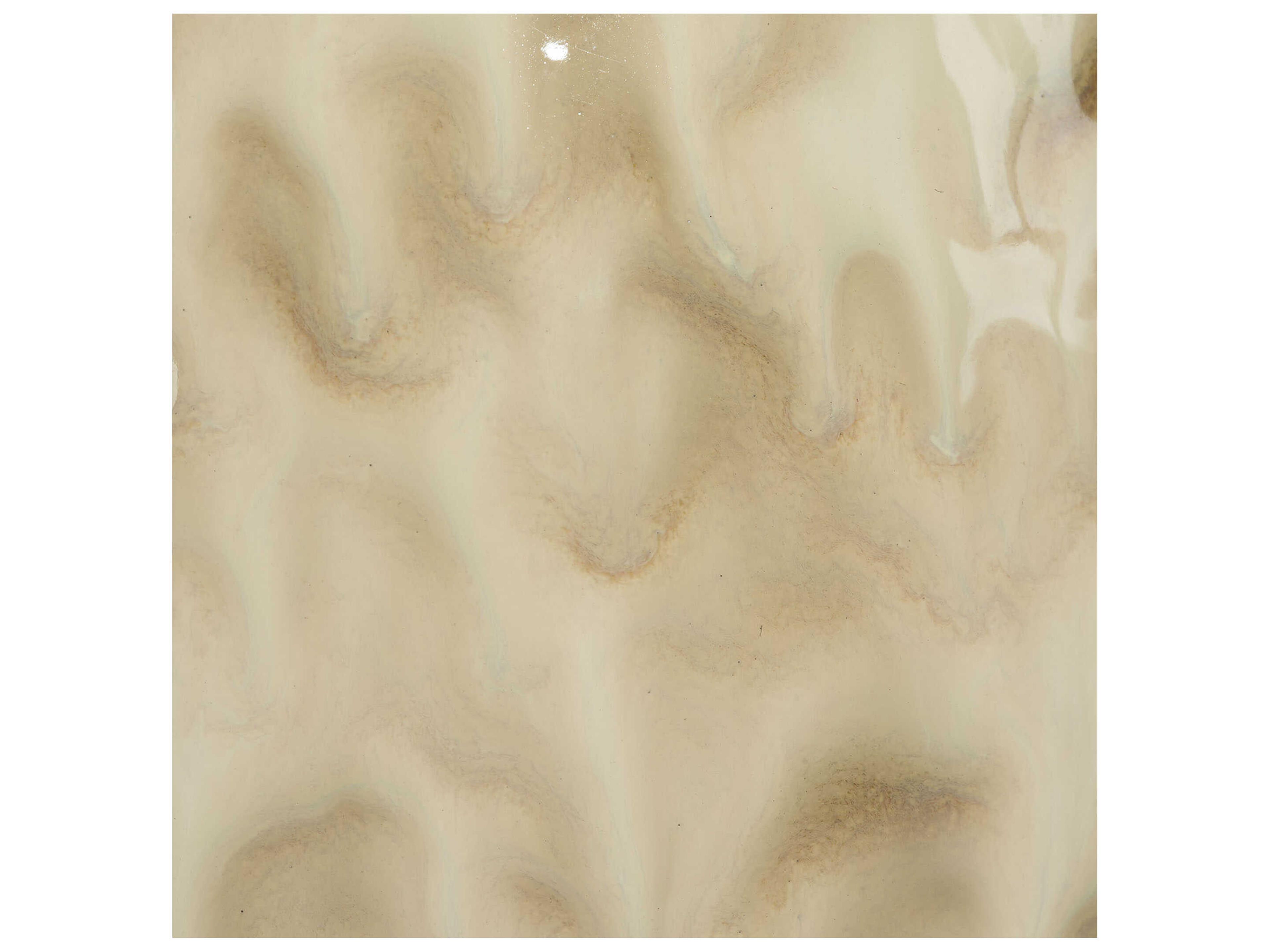 Jamie Young Raindrop Reactive Light Brown Glaze Natural Linen Off White Table Lamp