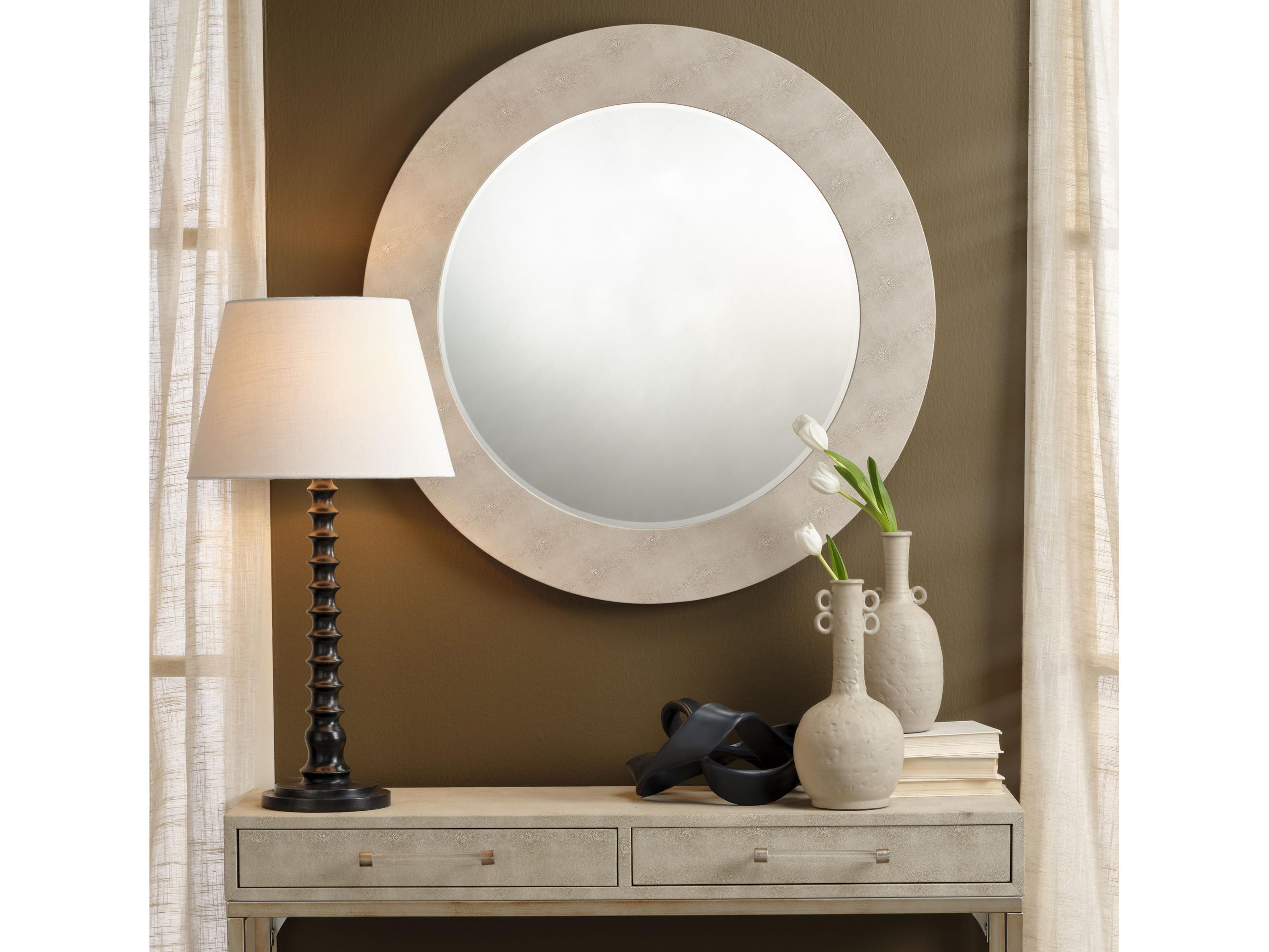 Jamie Young Revolution Black White Linen Slub Rolled Edge Buffet Lamp