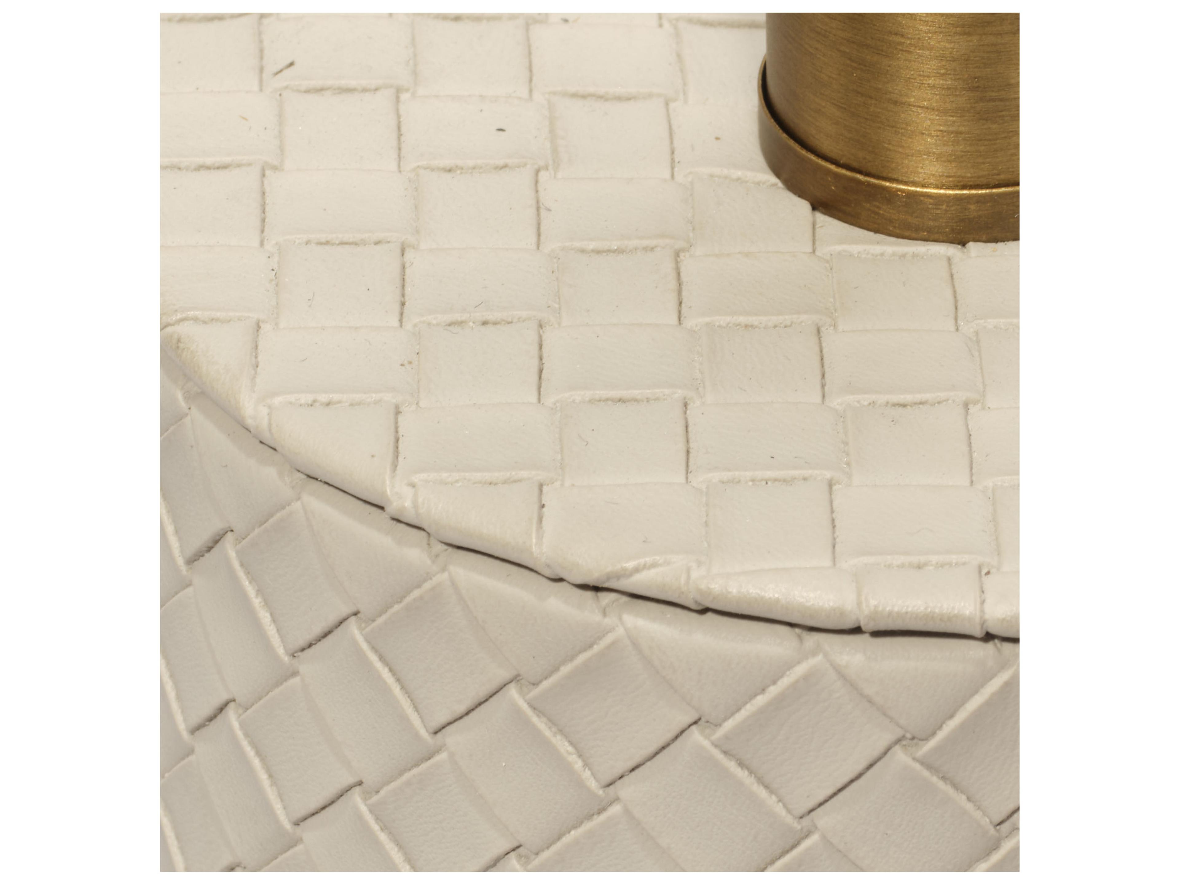 Jamie Young Roman Grey White Linen Drum Rolled Edge Table Lamp