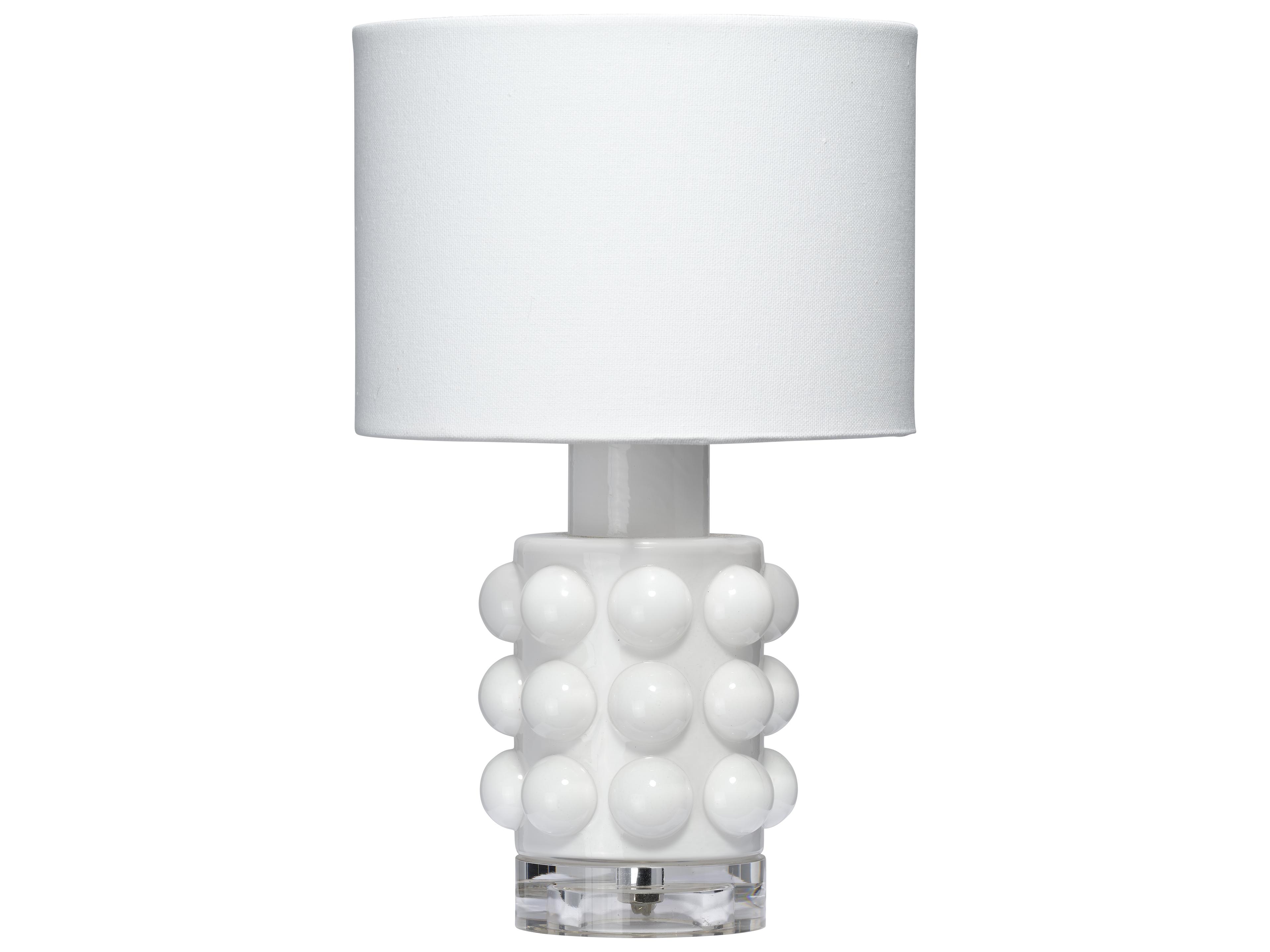 Jamie Young Seltzer White Off Linen Rolled Edge Table Lamp