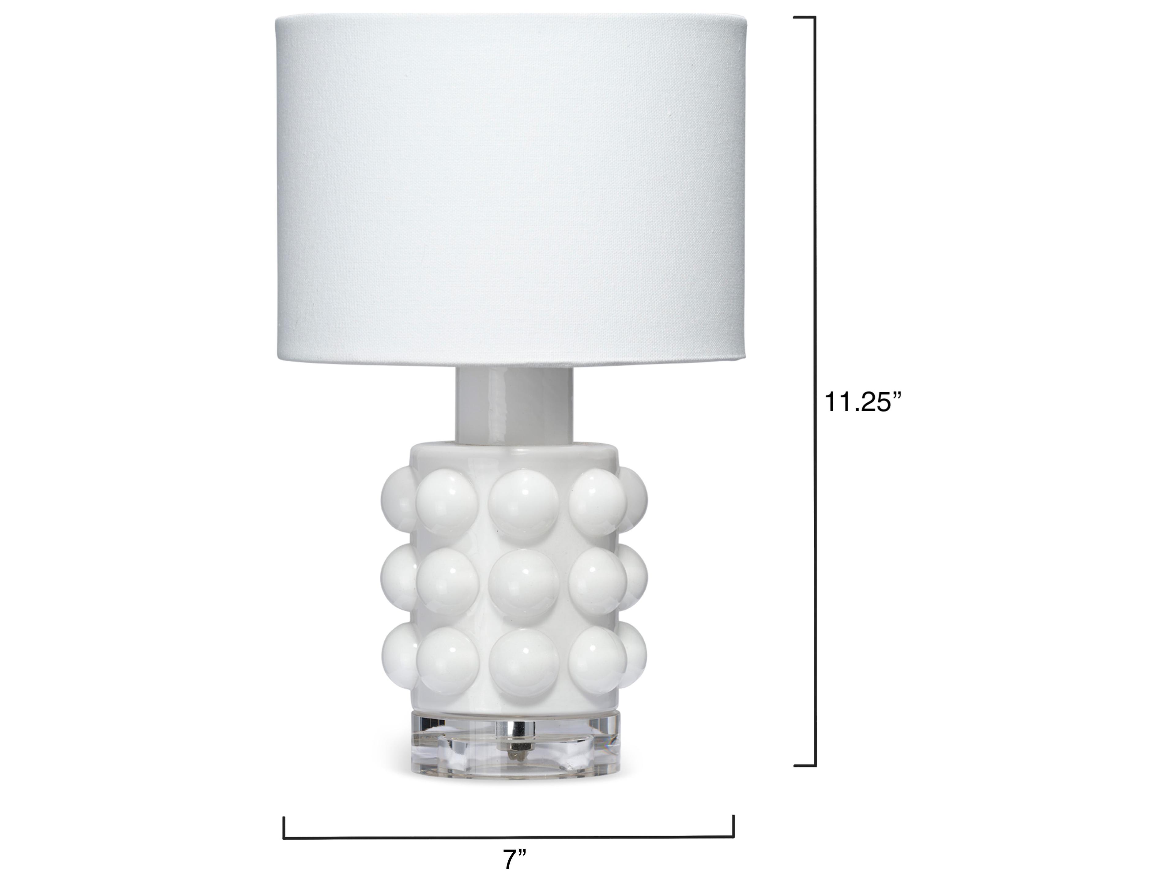 Jamie Young Seltzer White Off Linen Rolled Edge Table Lamp