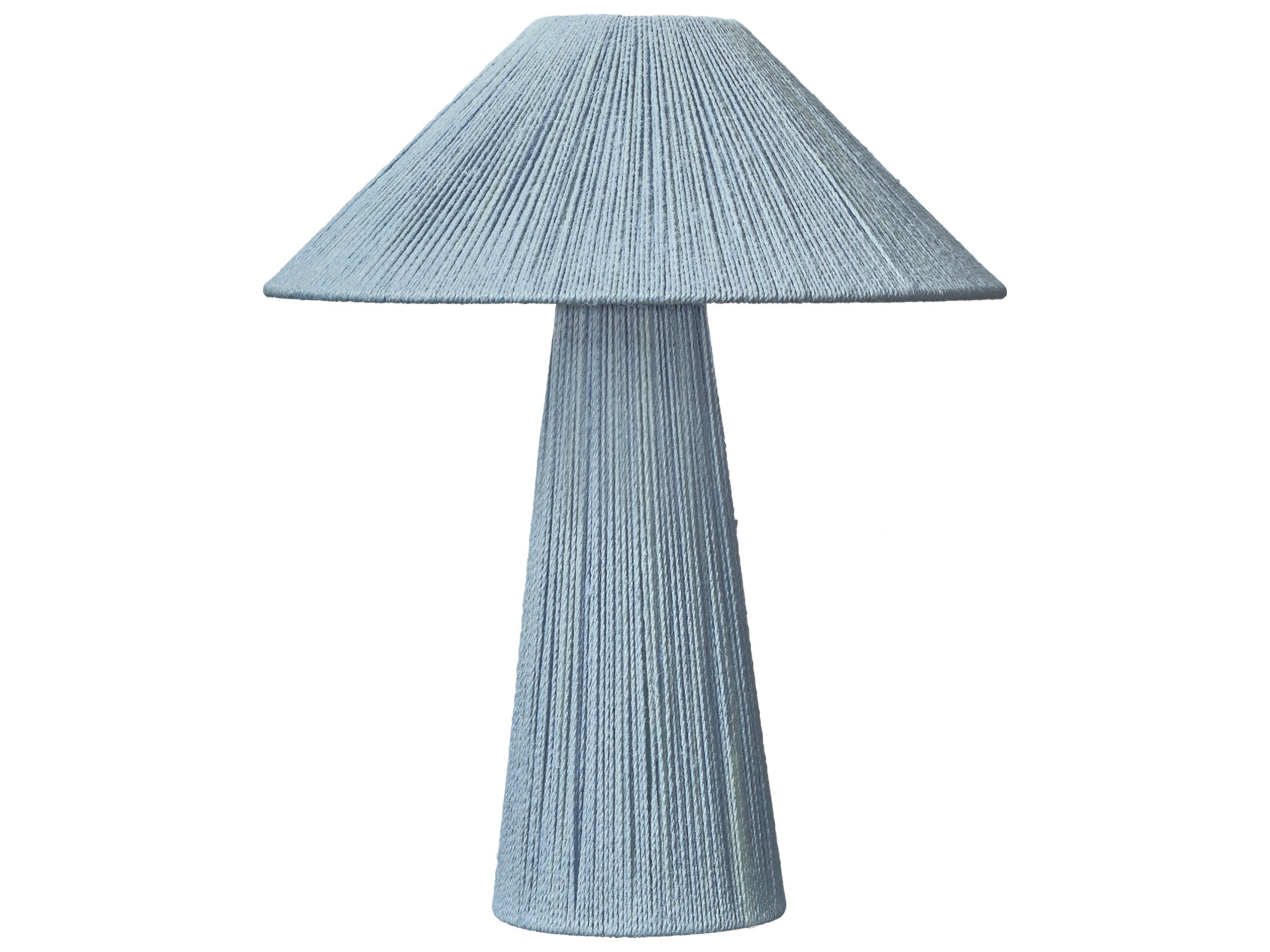 Tension Blue Jute Dyed Thread Cone Table Lamp