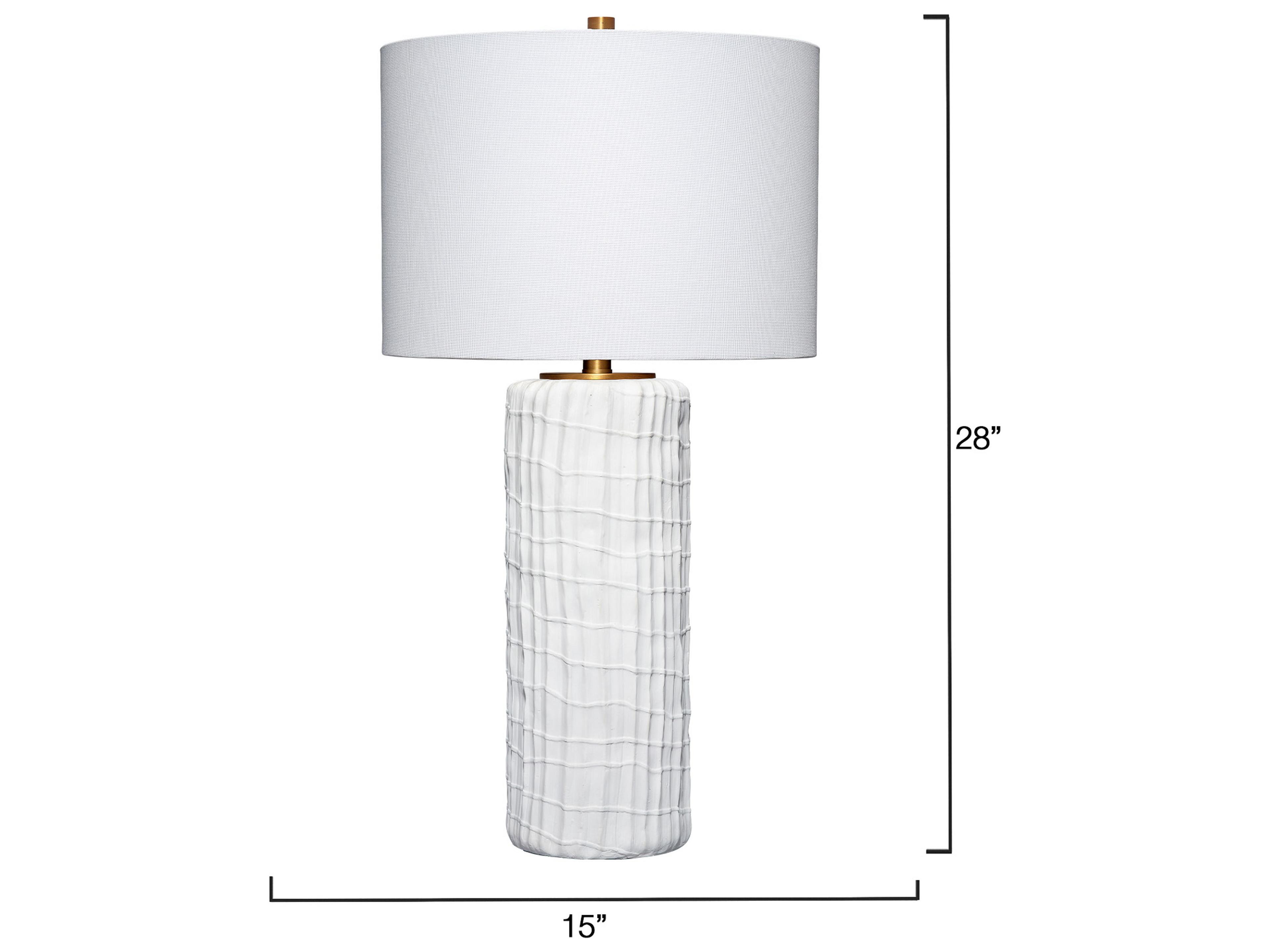 Jamie Young Trunk White Linen Buffet Lamp