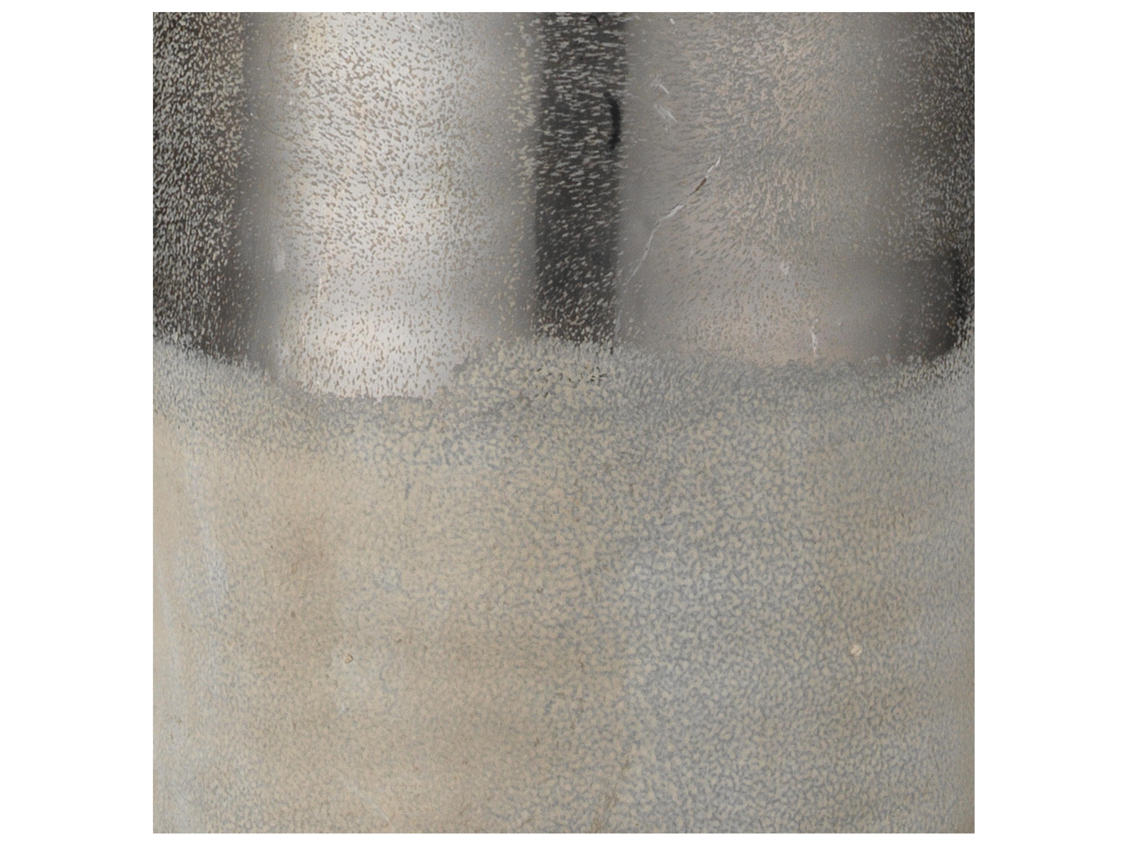 Jamie Young Varnish Silver Off White Linen Drum Table Lamp