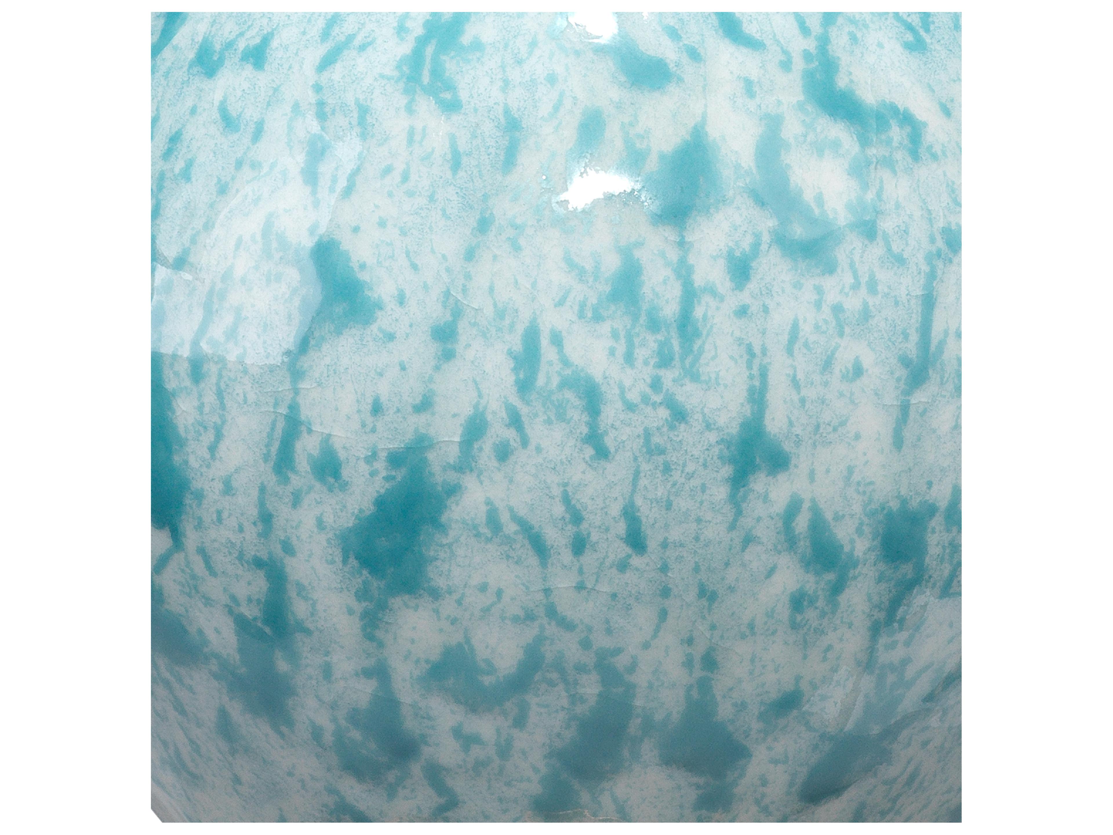 Jamie Young Whitney Blue Linen White Drum Table Lamp