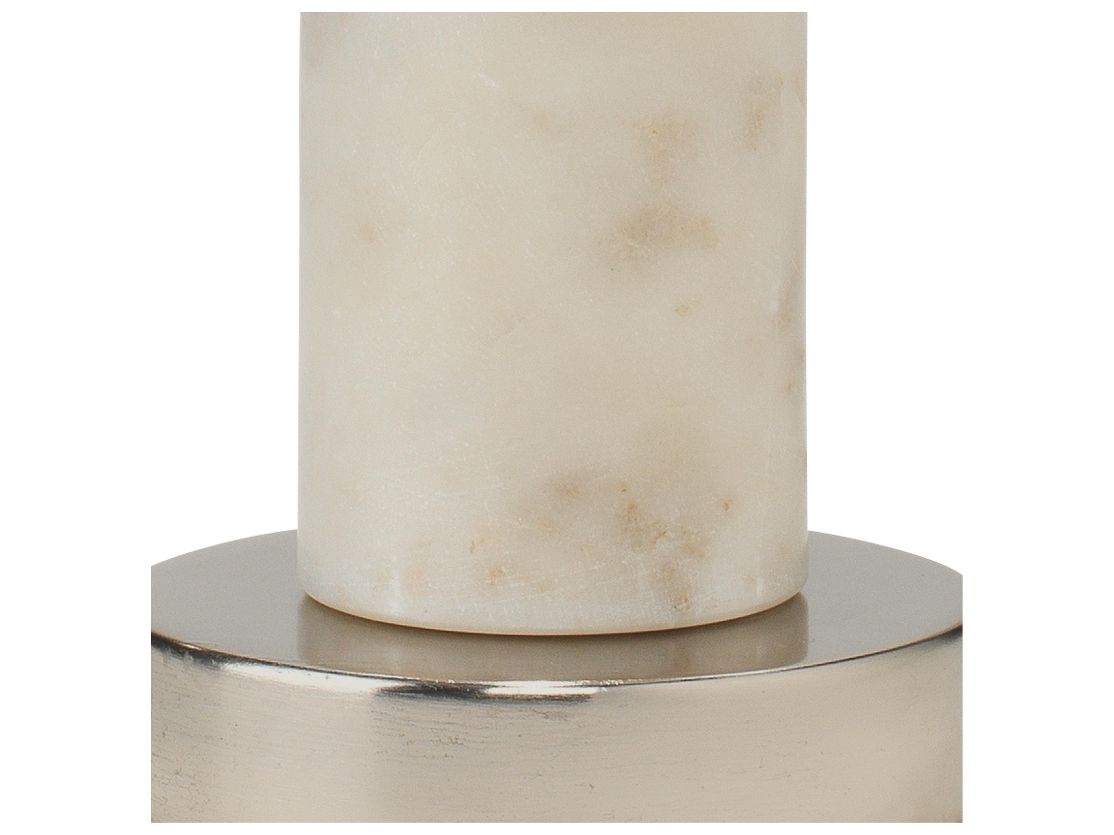 Jamie Young Darcey White Nickel Linen Cone Table Lamp