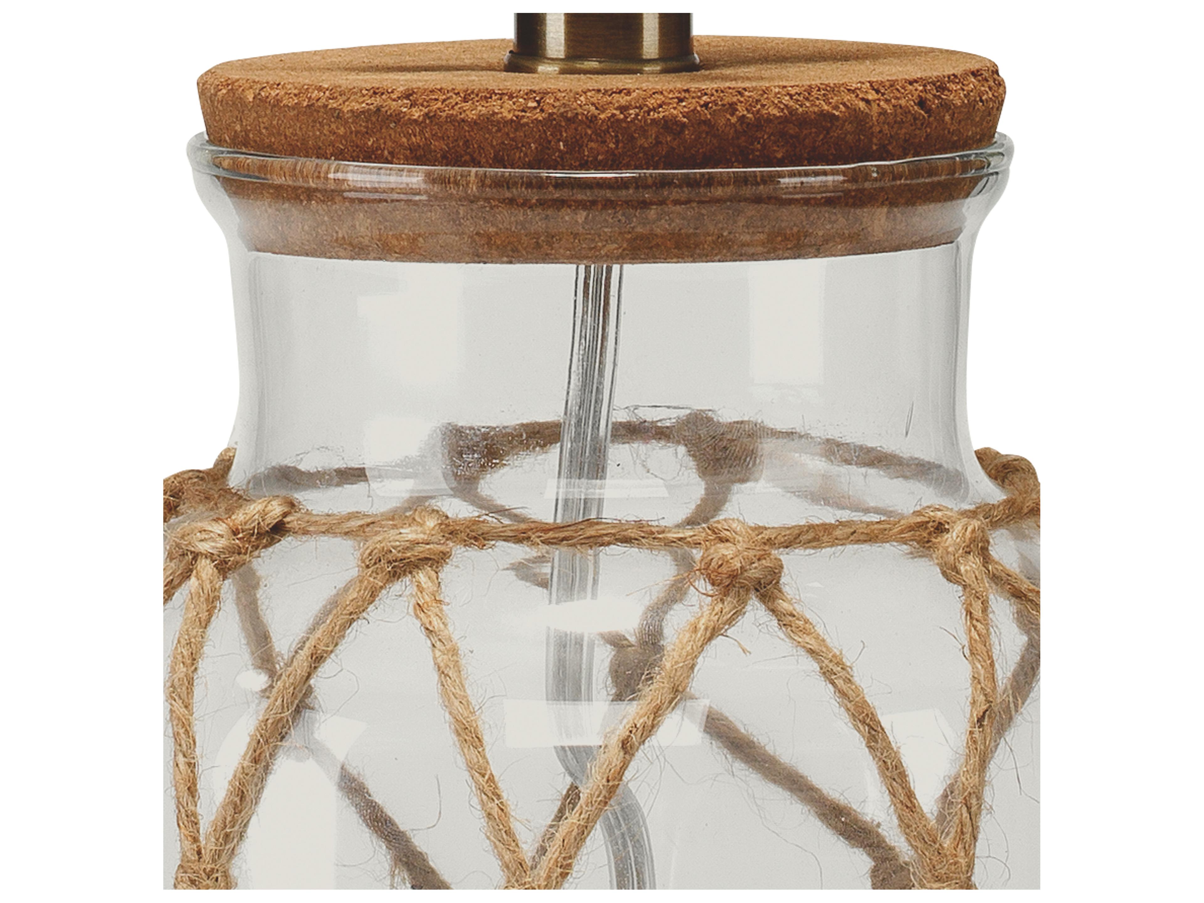 Jamie Young Hugo Clear Taupe Linen Tapered Table Lamp