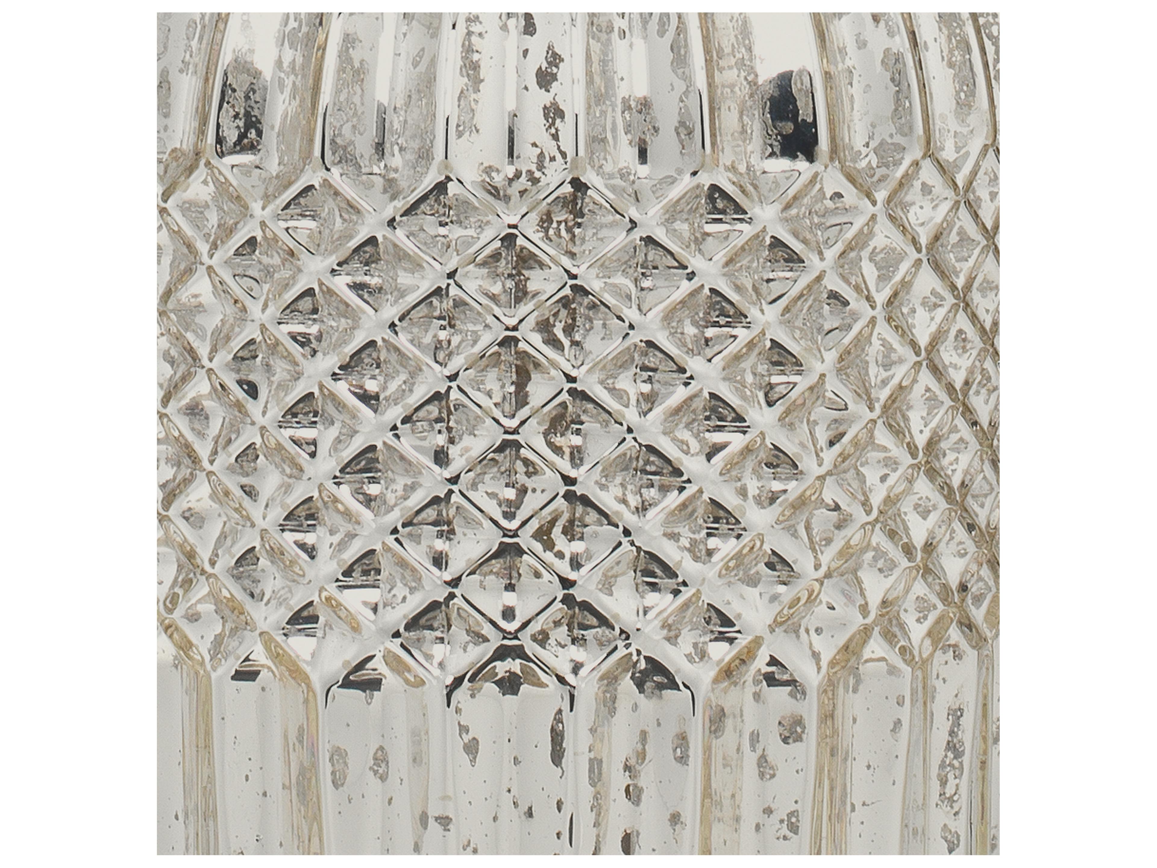 Jamie Young Isla Silver Off White Linen Tapered Buffet Lamp