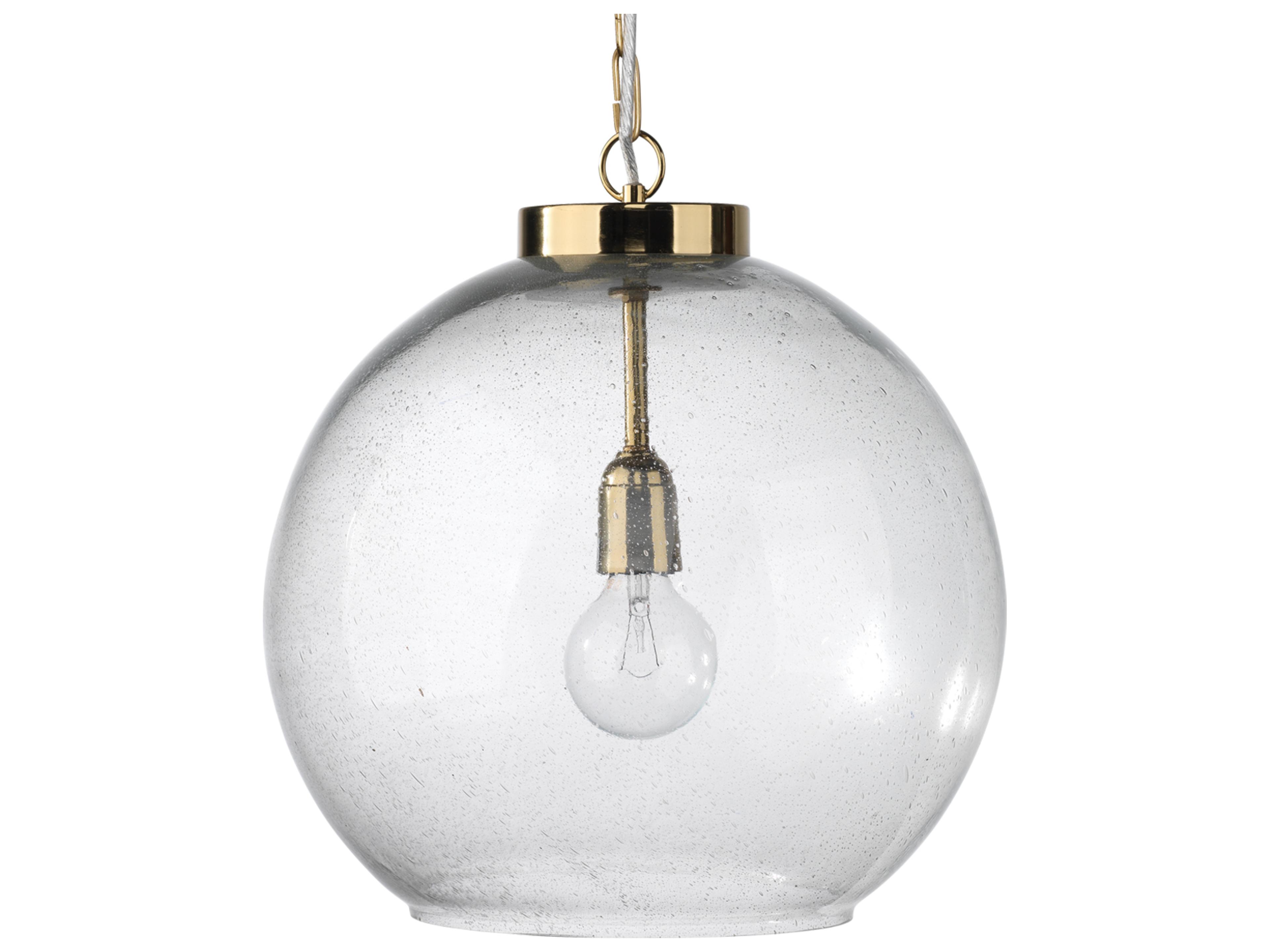 Luca 1-Light Brass Globe Pendant