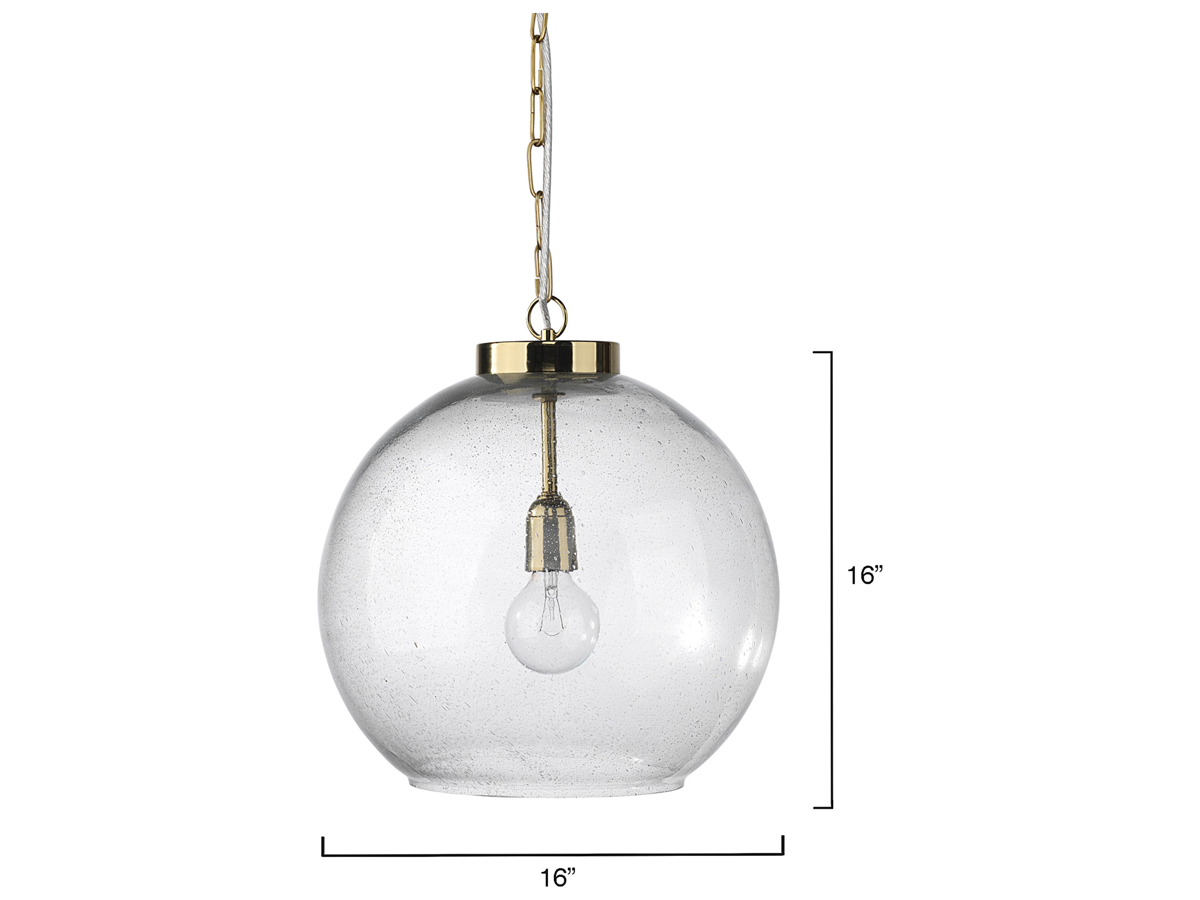 Jamie Young Luca 1-Light Brass Globe Pendant