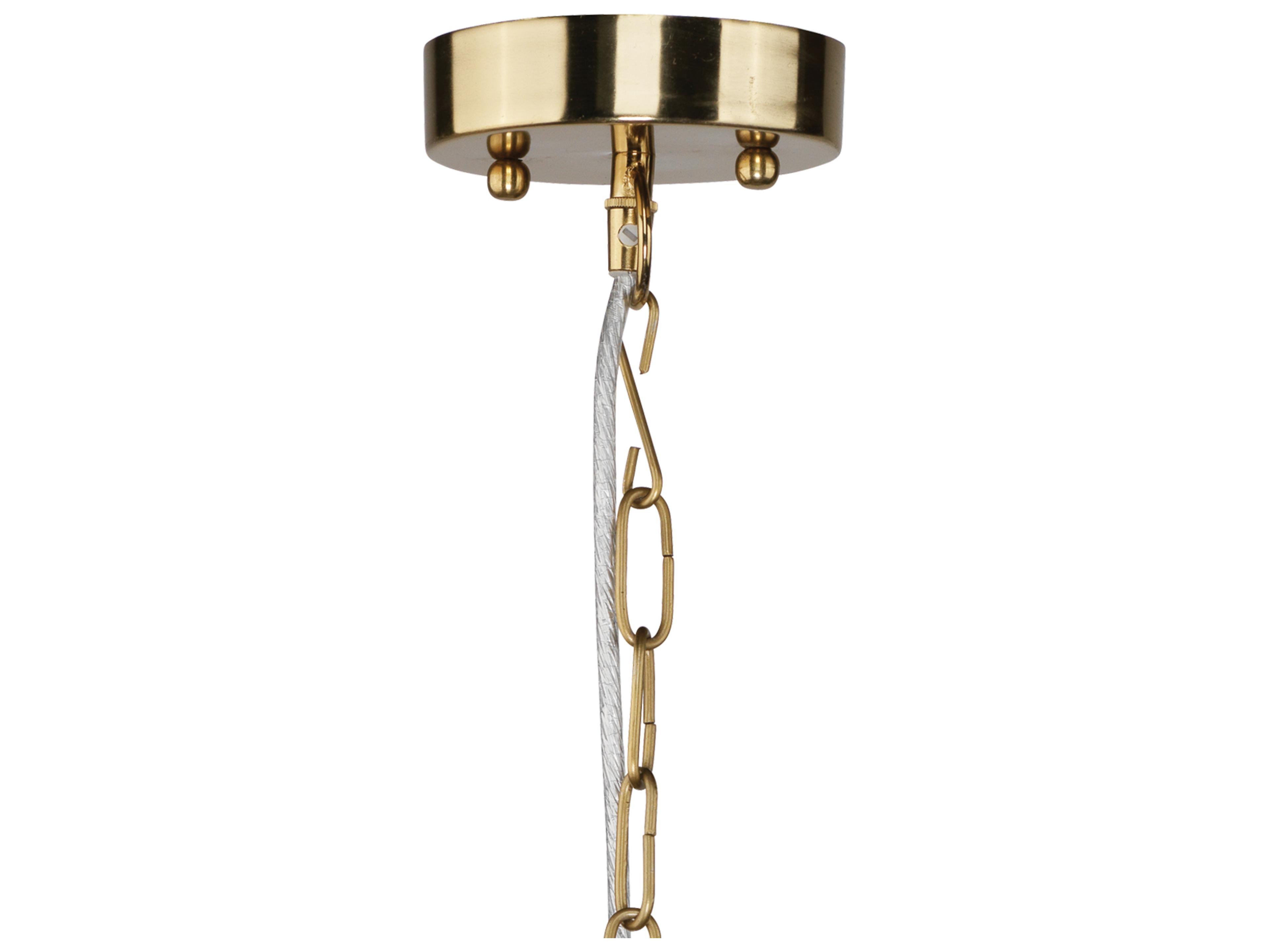 Jamie Young Luca 1-Light Brass Globe Pendant