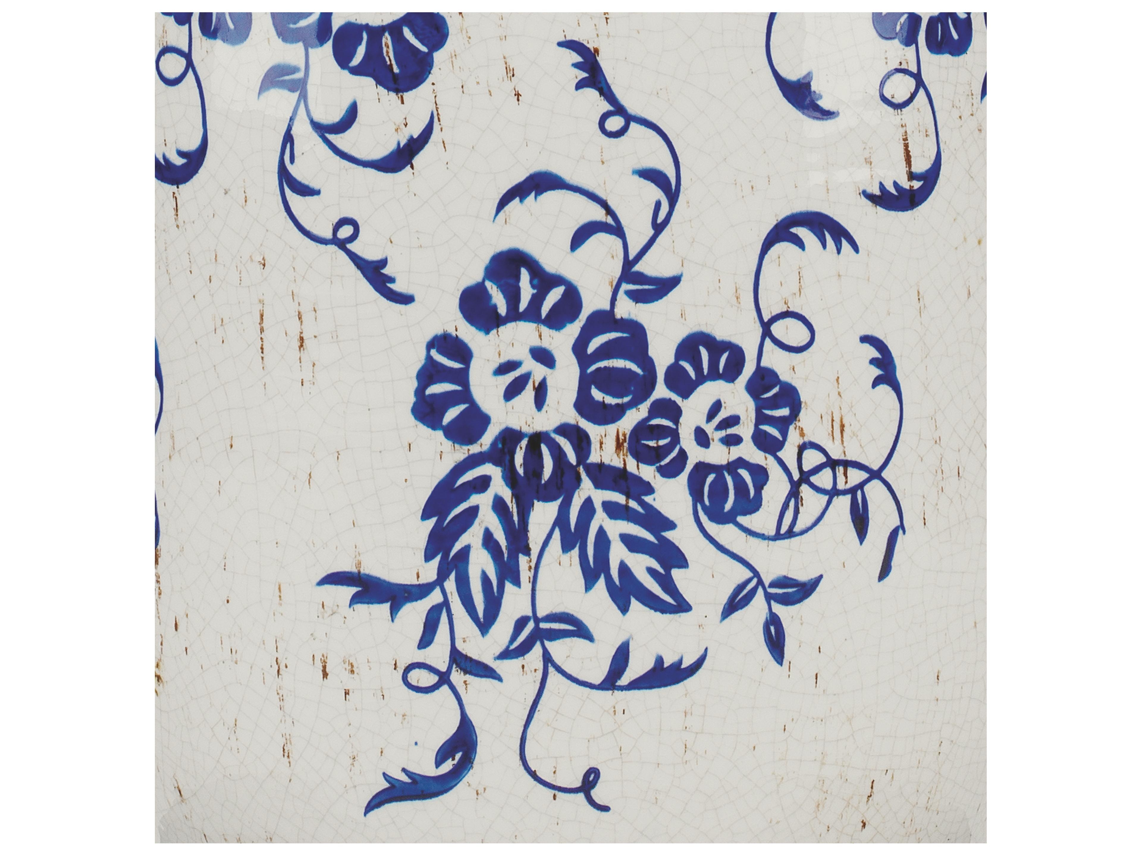 Jamie Young Ruth Blue Cream Cotton Drum Table Lamp