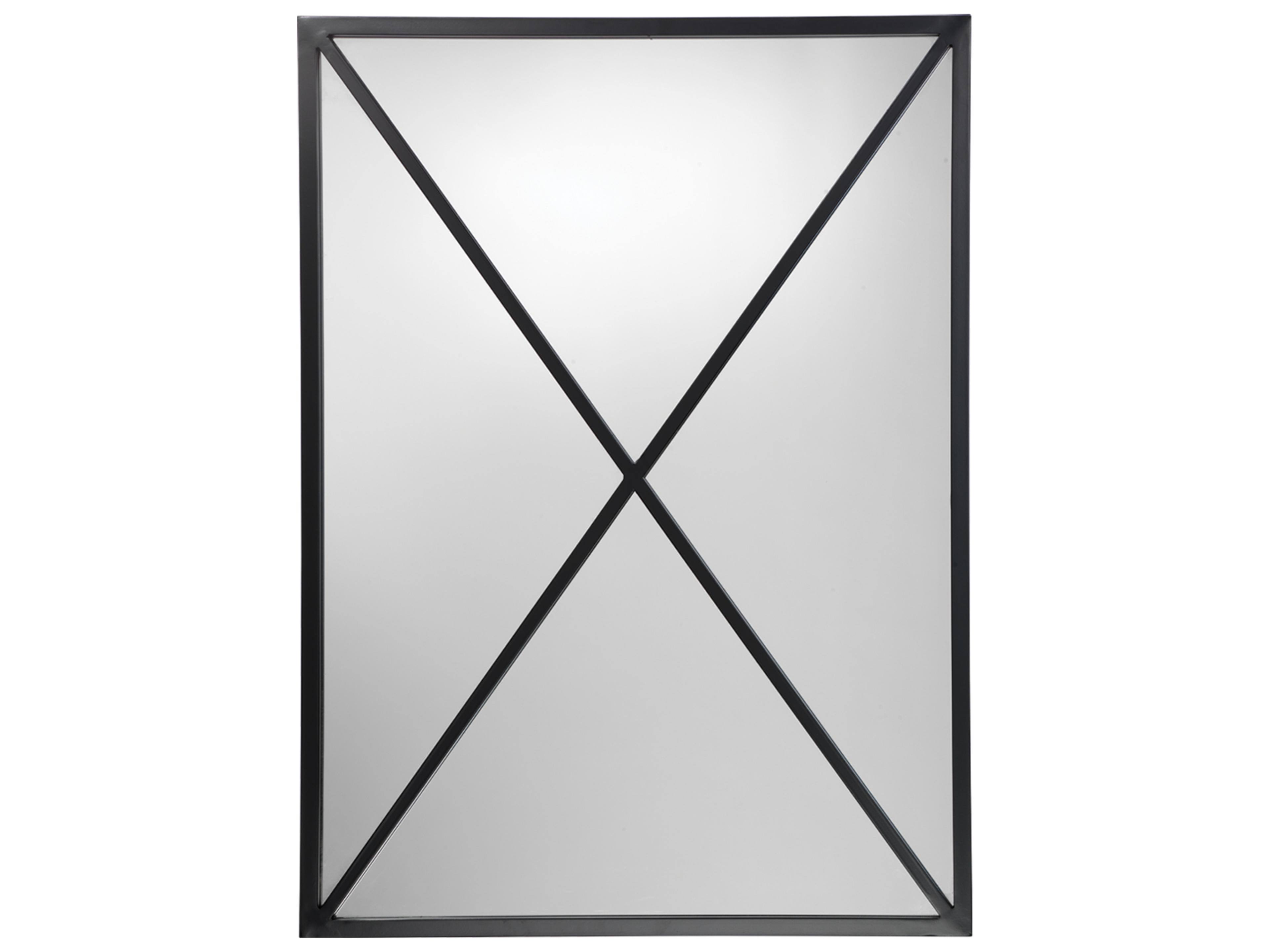 Xander Black Rectangular Wall Mirror