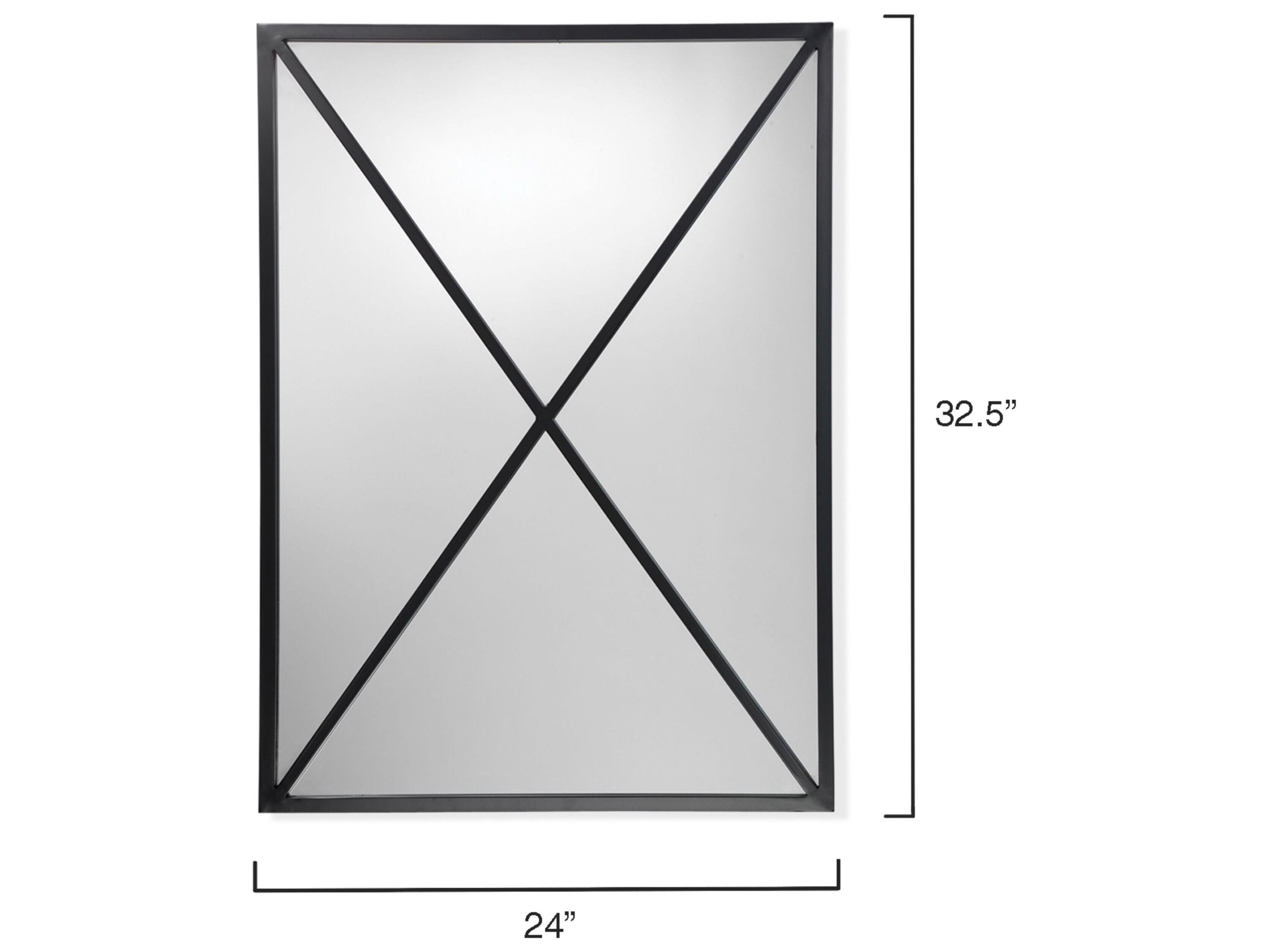 Jamie Young Xander Black Rectangular Wall Mirror