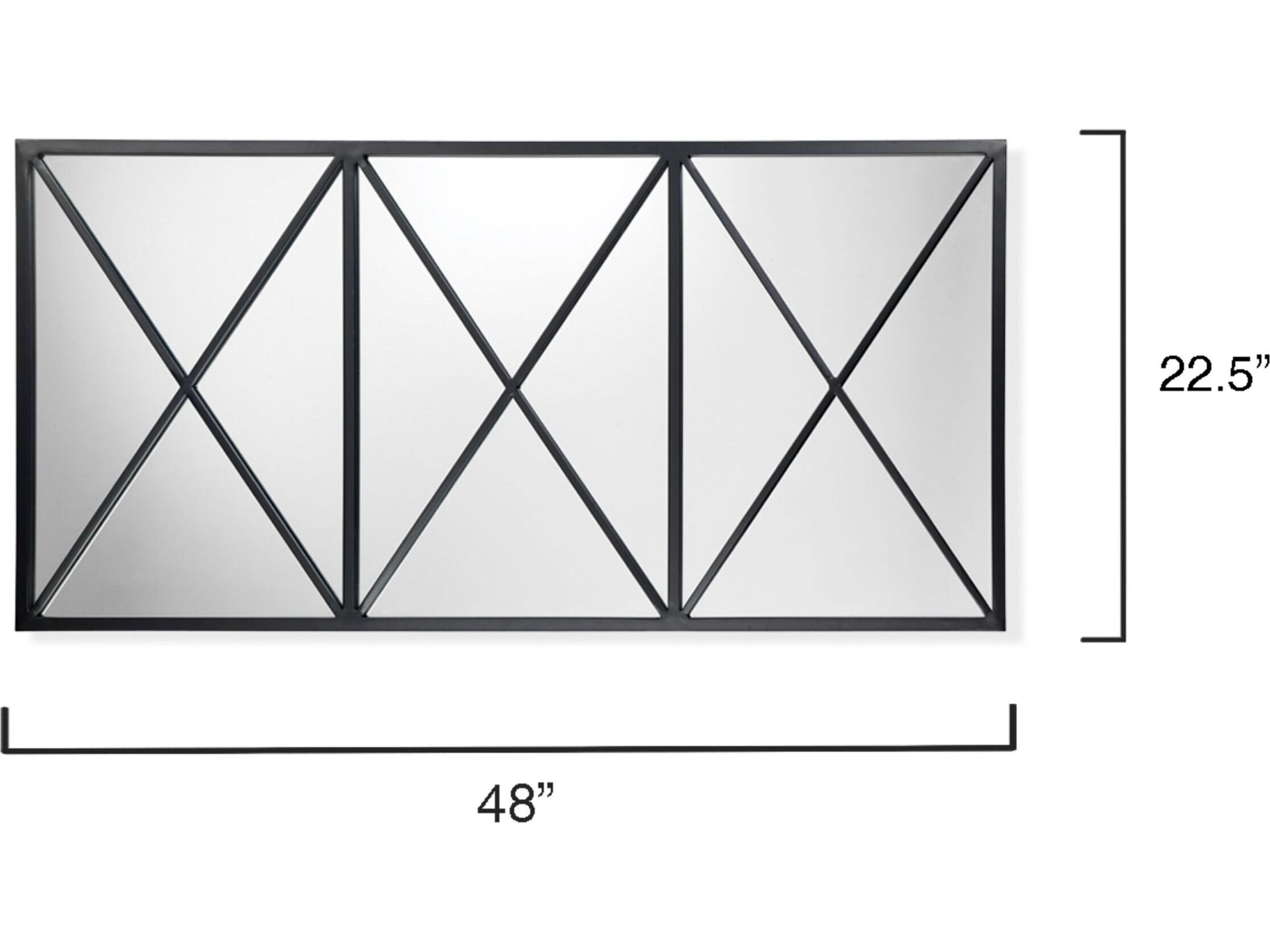 Jamie Young Xyla Black Rectangular Wall Mirror