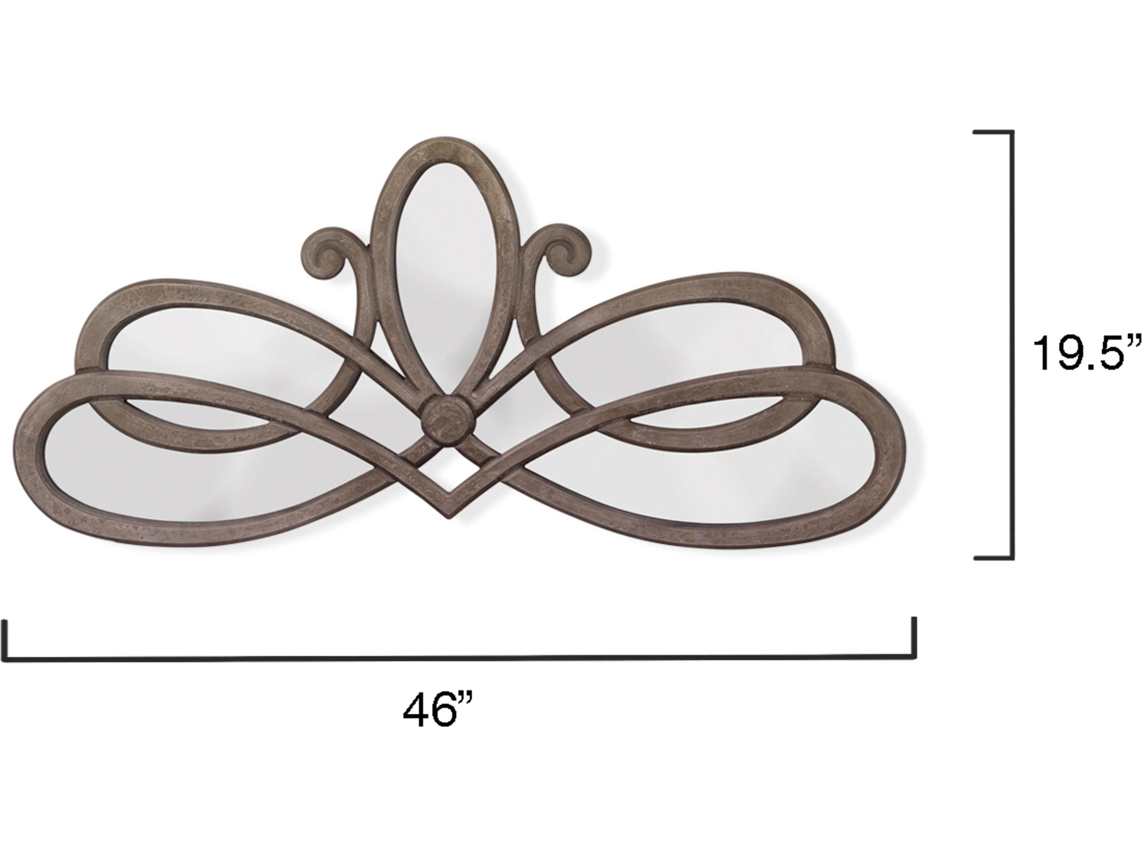 Jamie Young Scroll Distressed Grey Wall Mirror