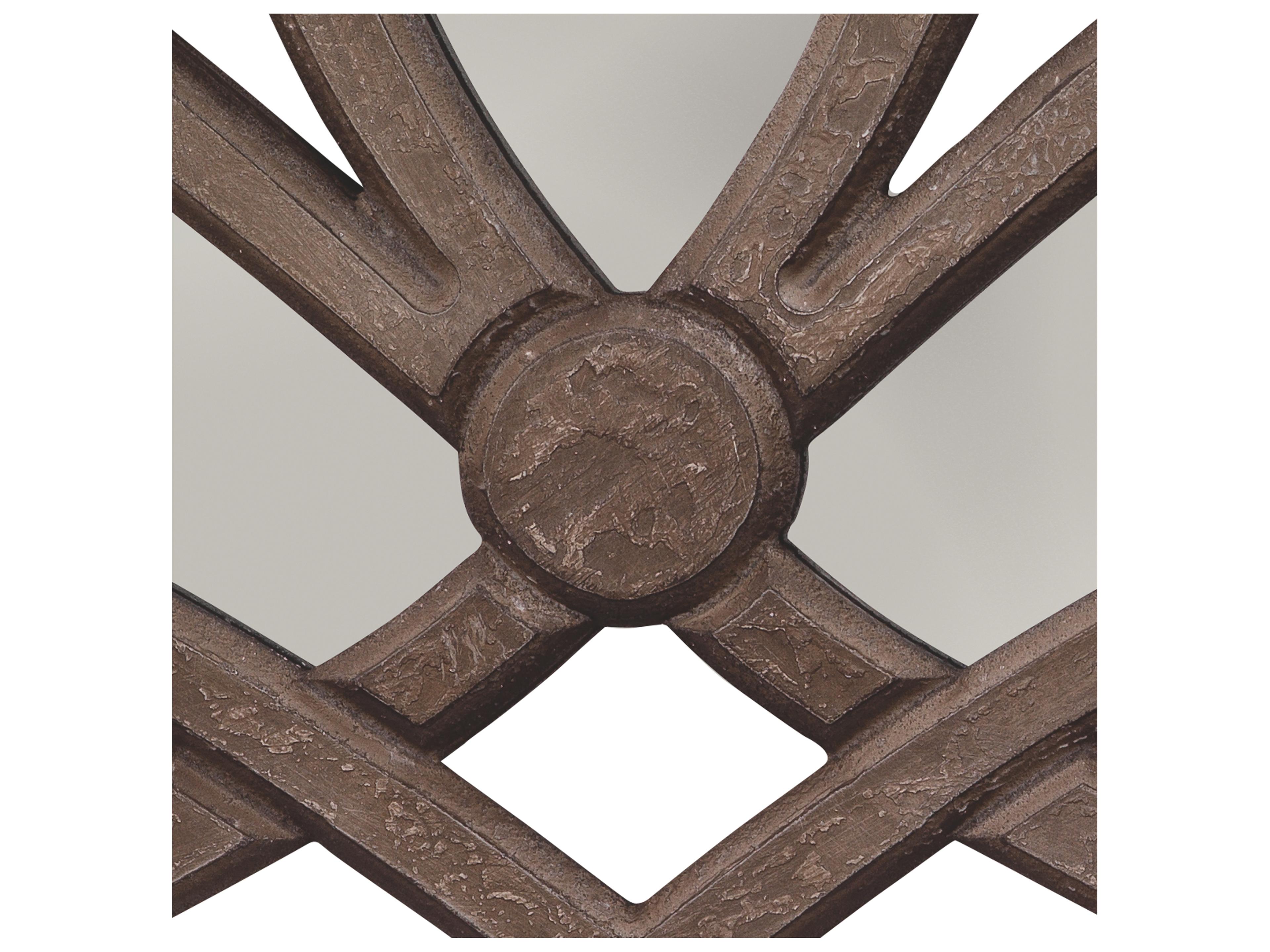 Jamie Young Scroll Distressed Grey Wall Mirror