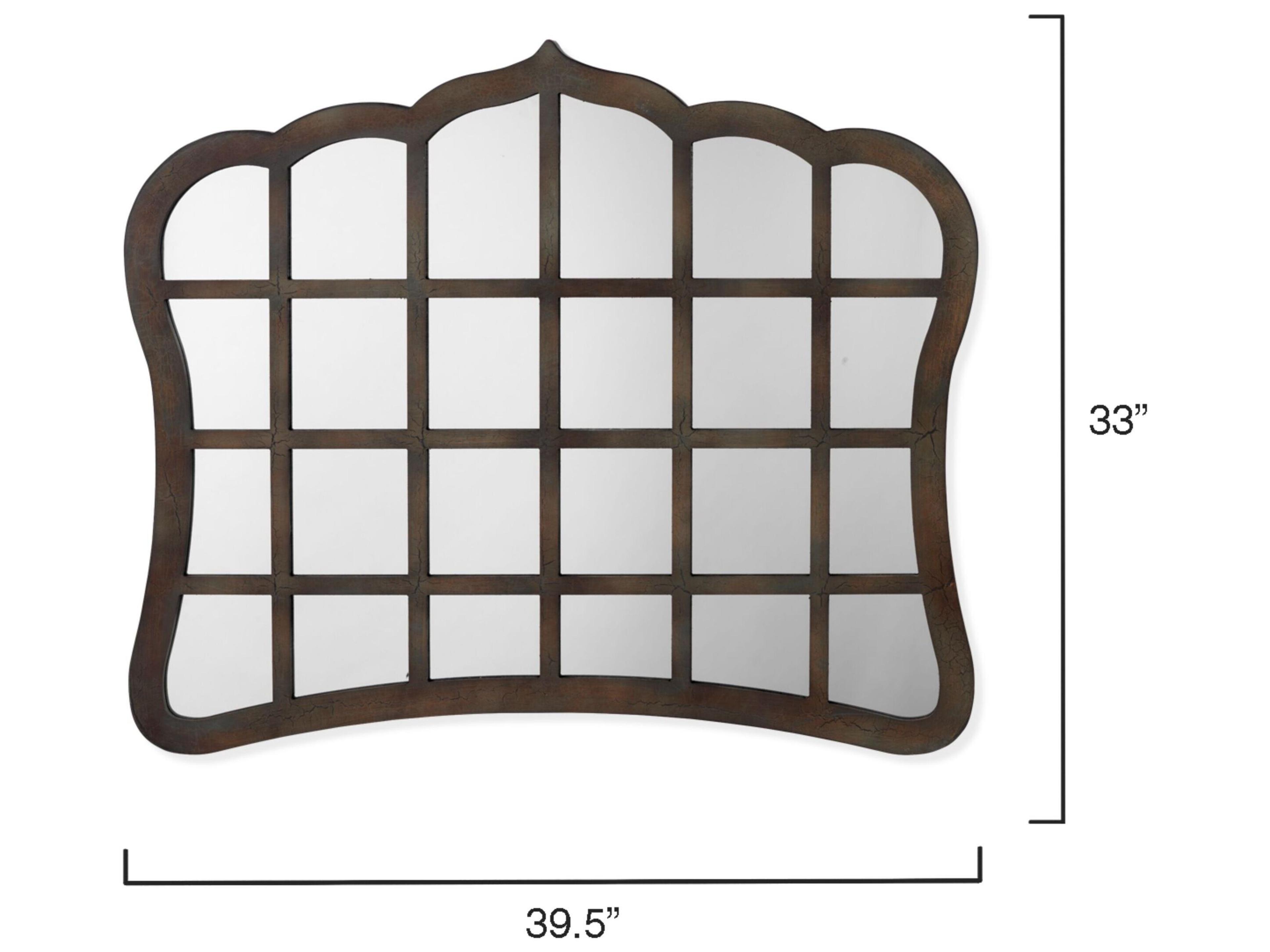 Jamie Young Window Antique Grey Wall Mirror