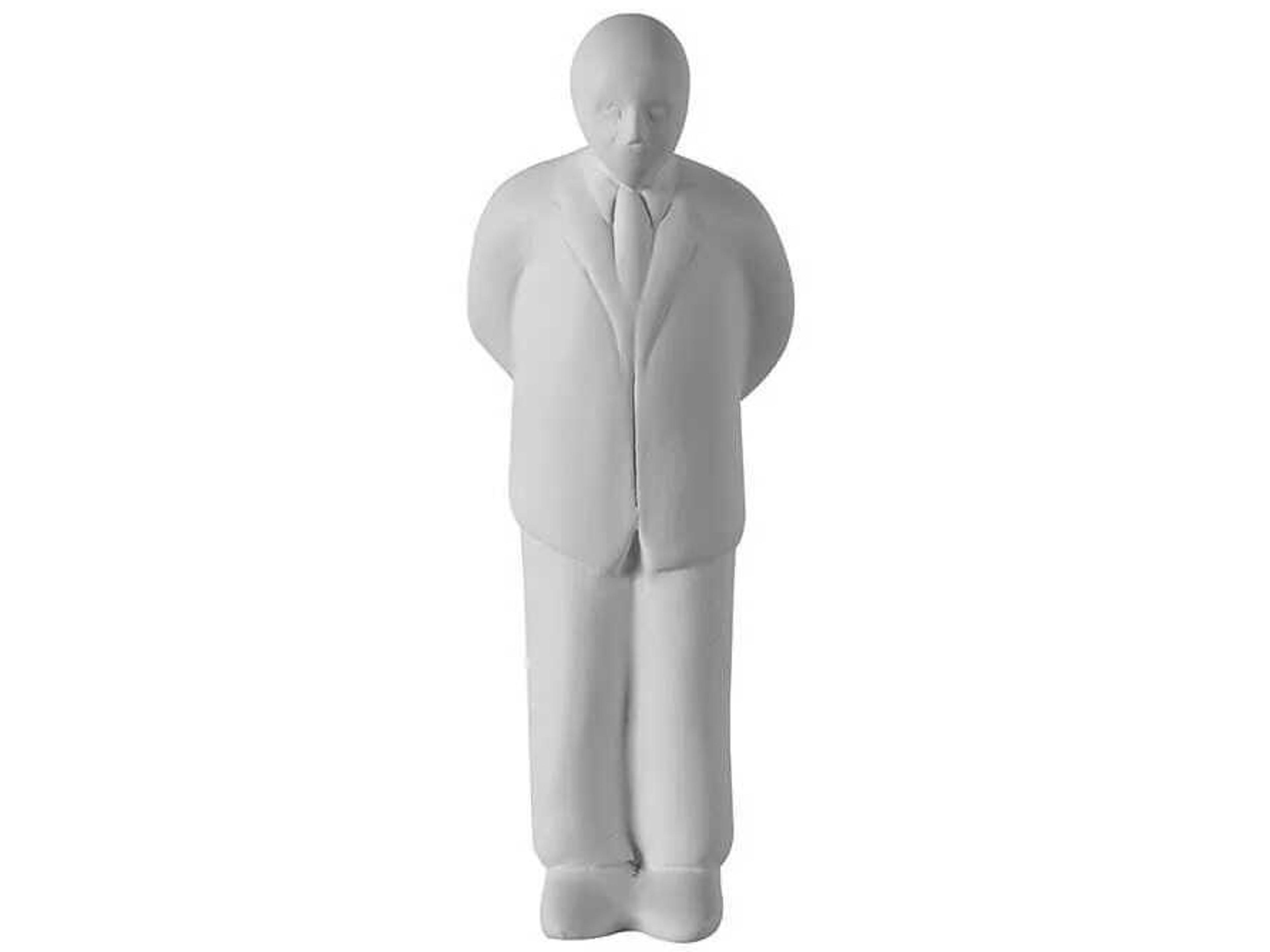 Karman Umarell White Ceramic Leaned Over Man