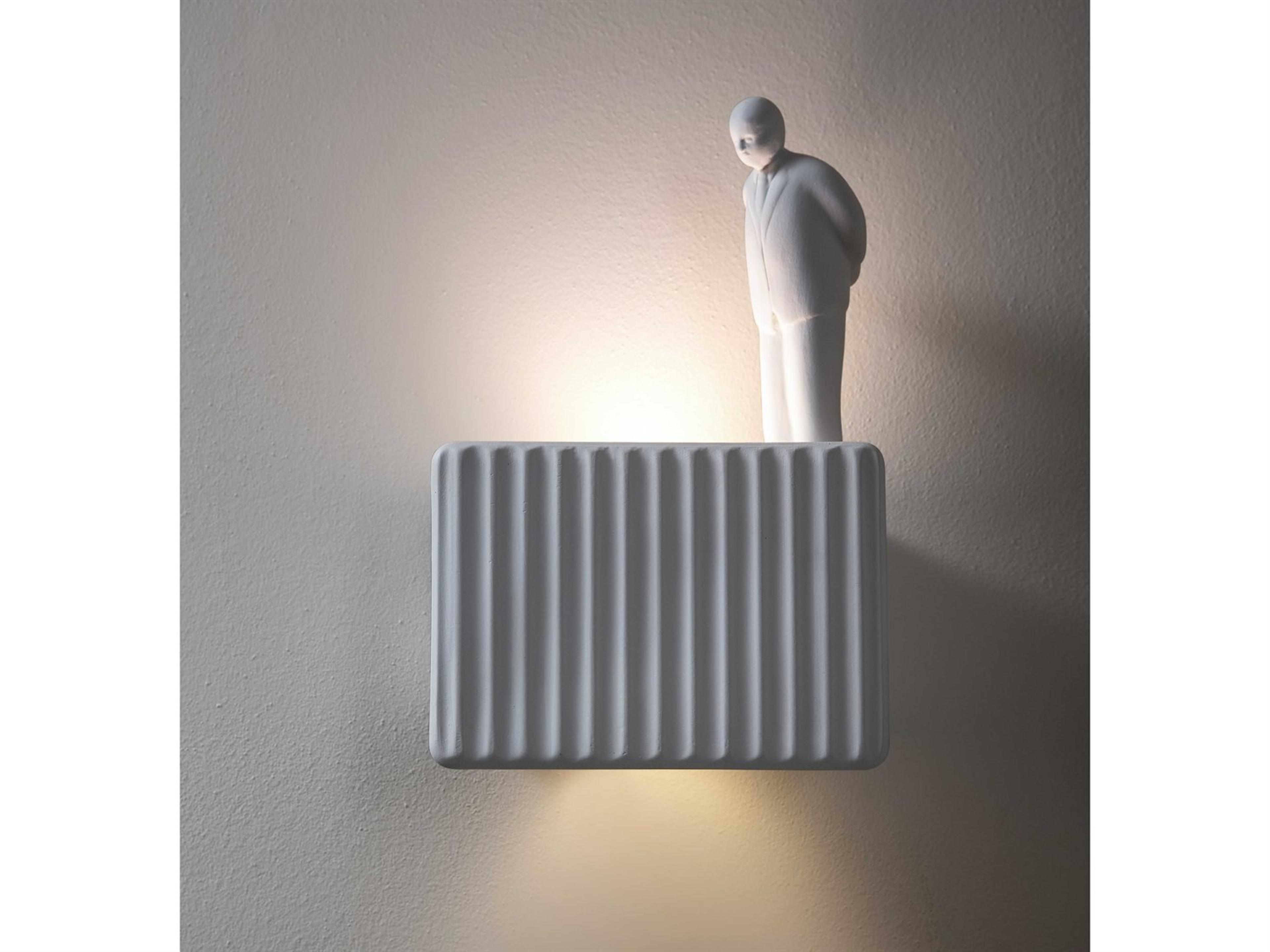 Karman Umarell White Ceramic Leaned Over Man