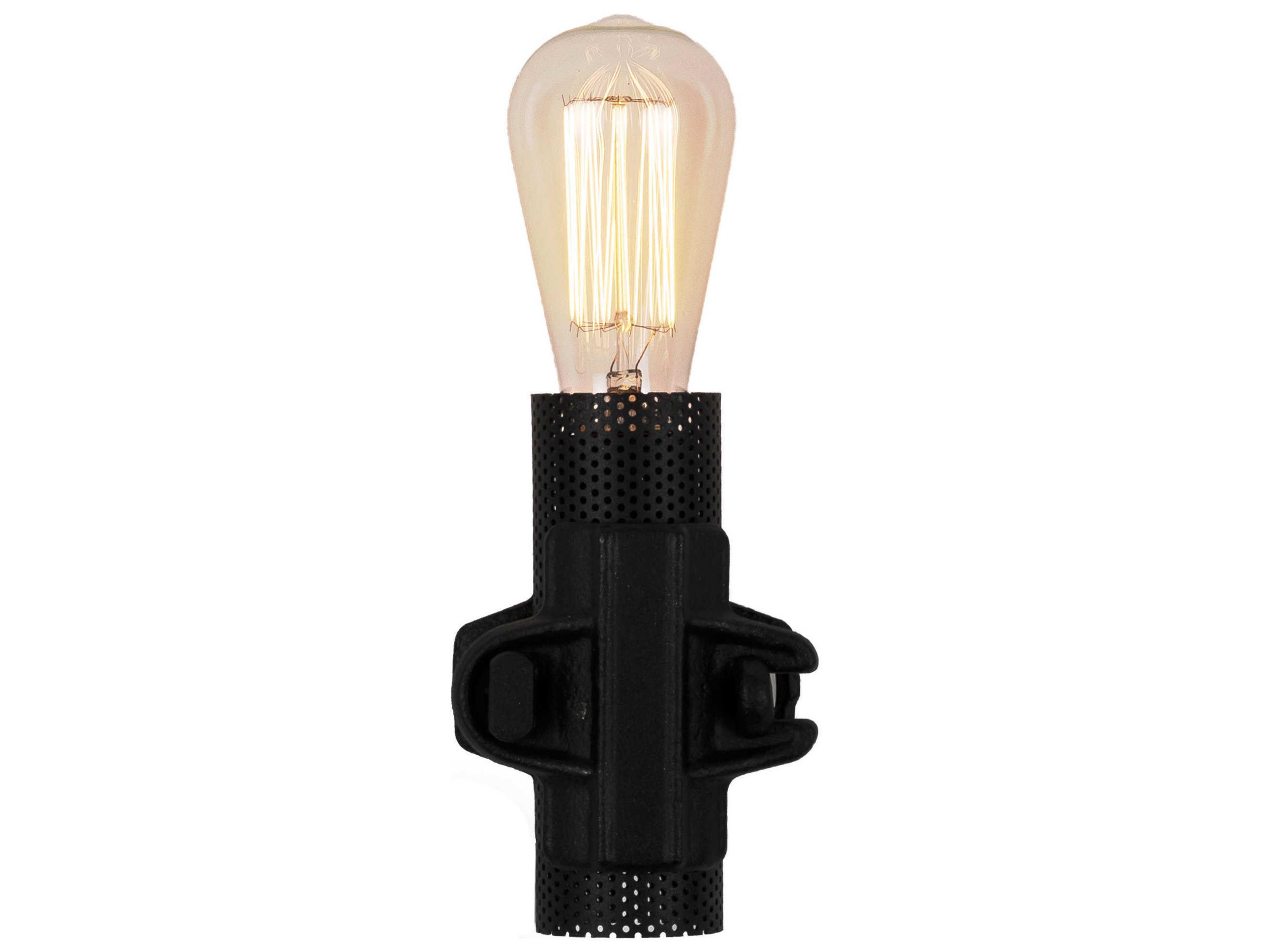 Nando 1-Light Charcoal Grey Black Wall Sconce