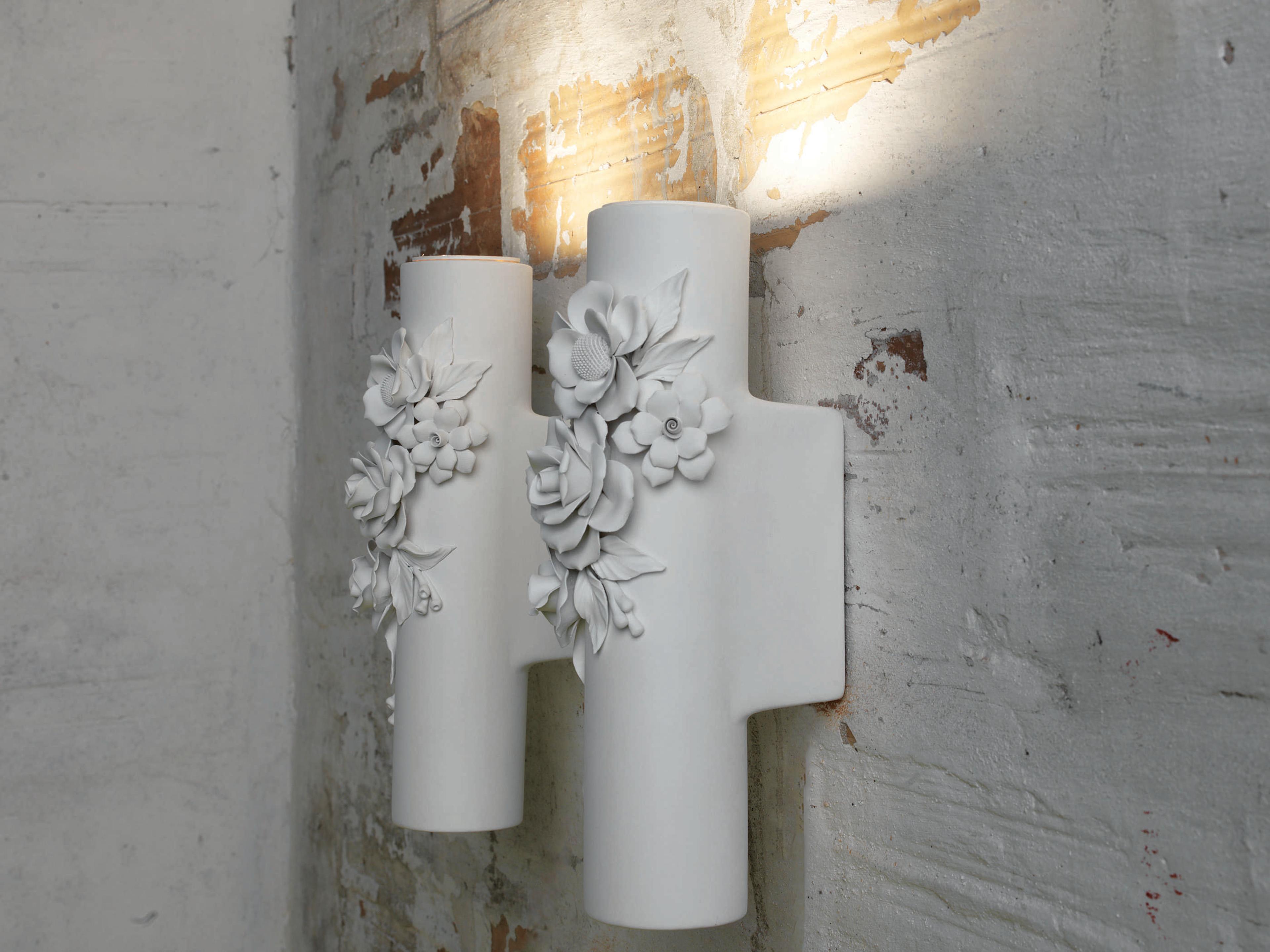 Karman Capodimonte 1-Light White Wall Sconce