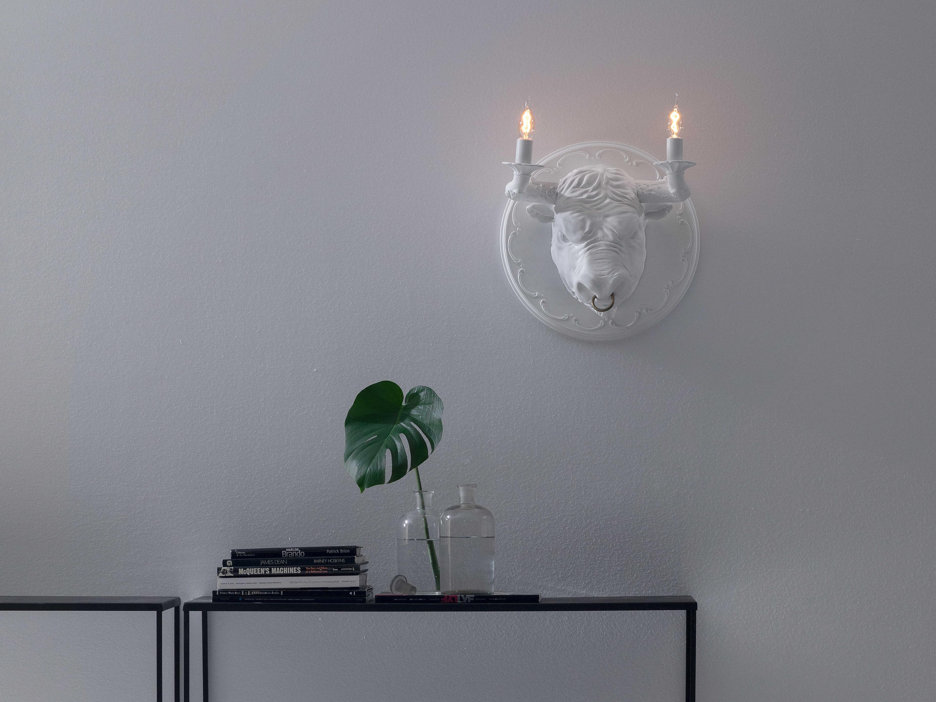 Karman Corrado 2-Light White Wall Sconce