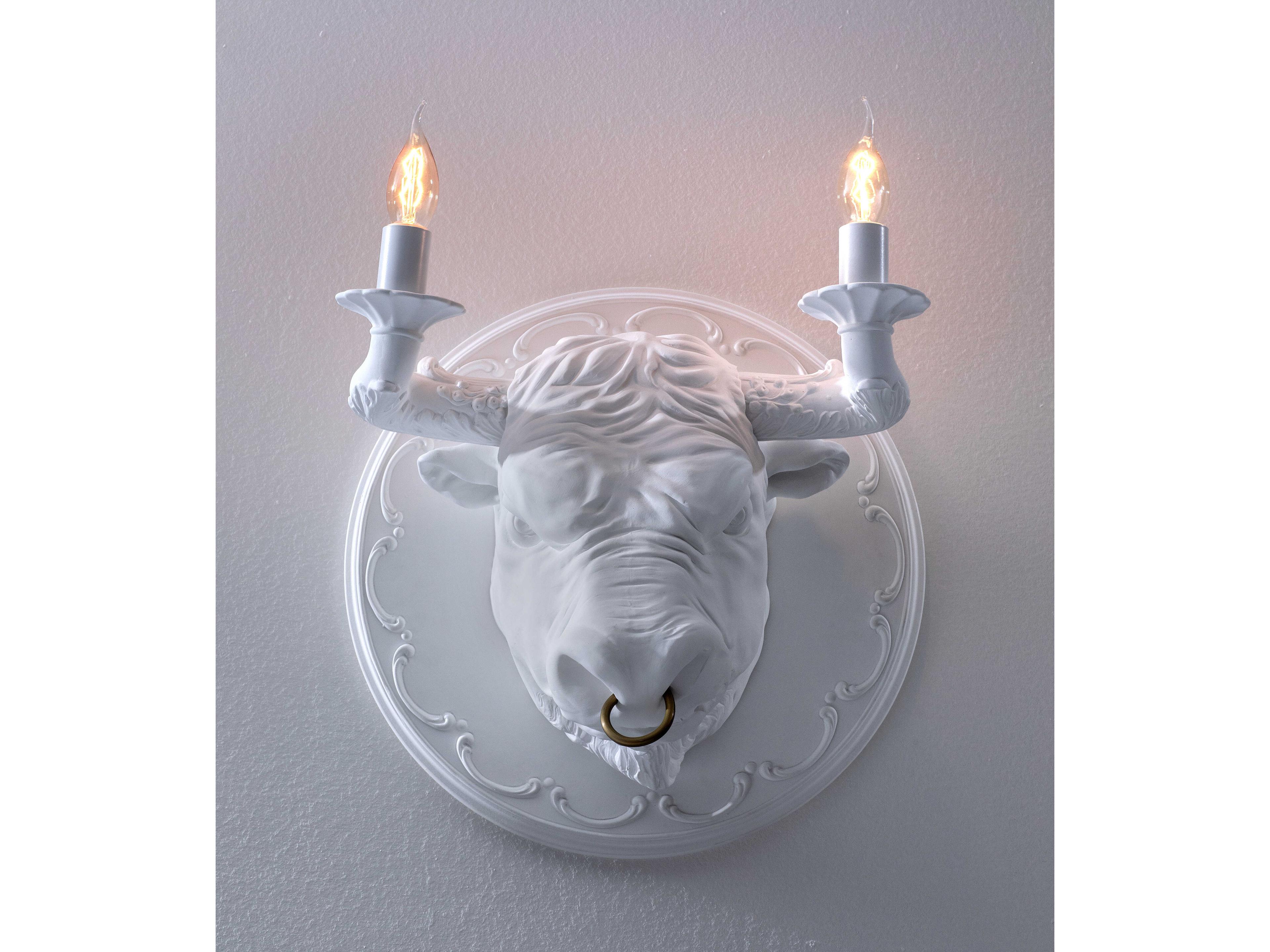 Karman Corrado 2-Light White Wall Sconce