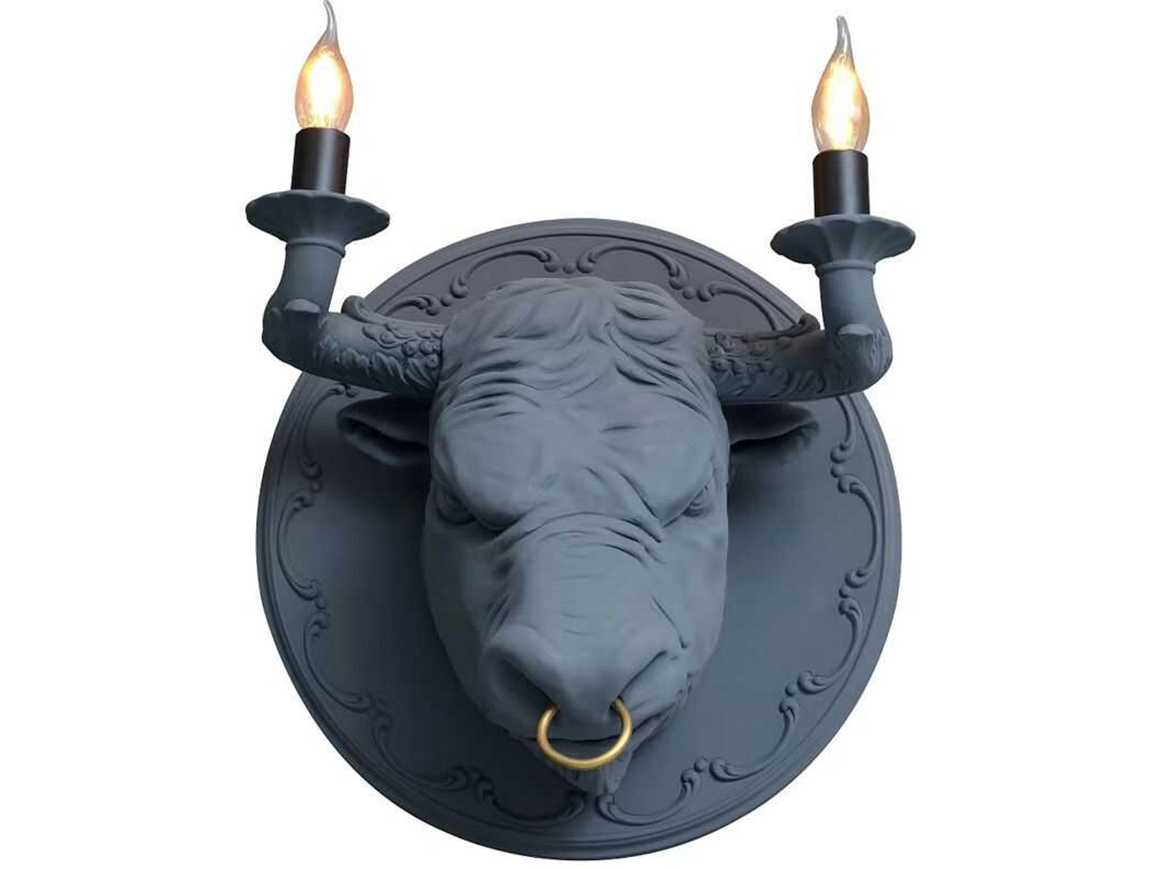 Corrado 2-Light Grey Wall Sconce