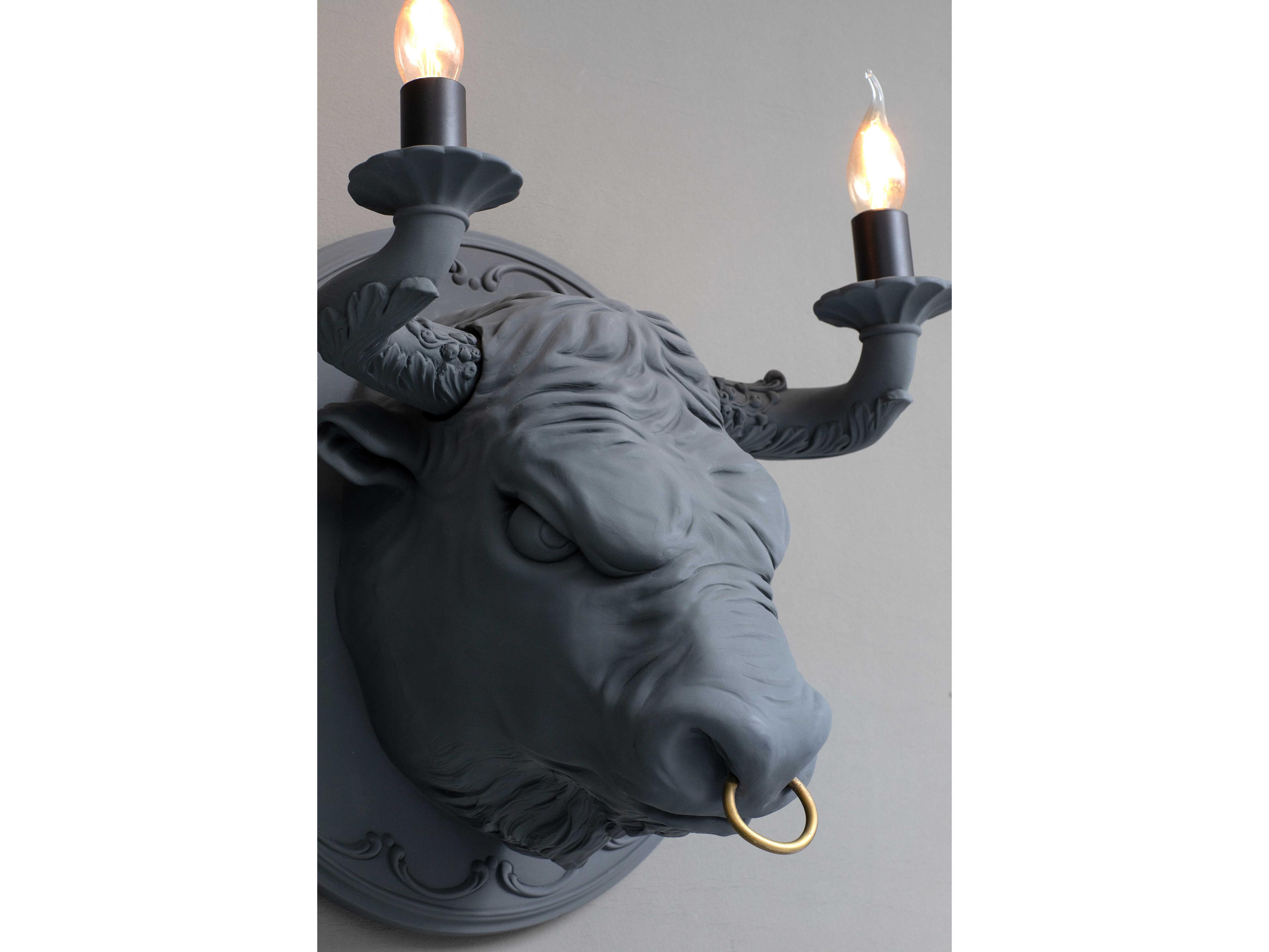 Karman Corrado 2-Light Grey Wall Sconce