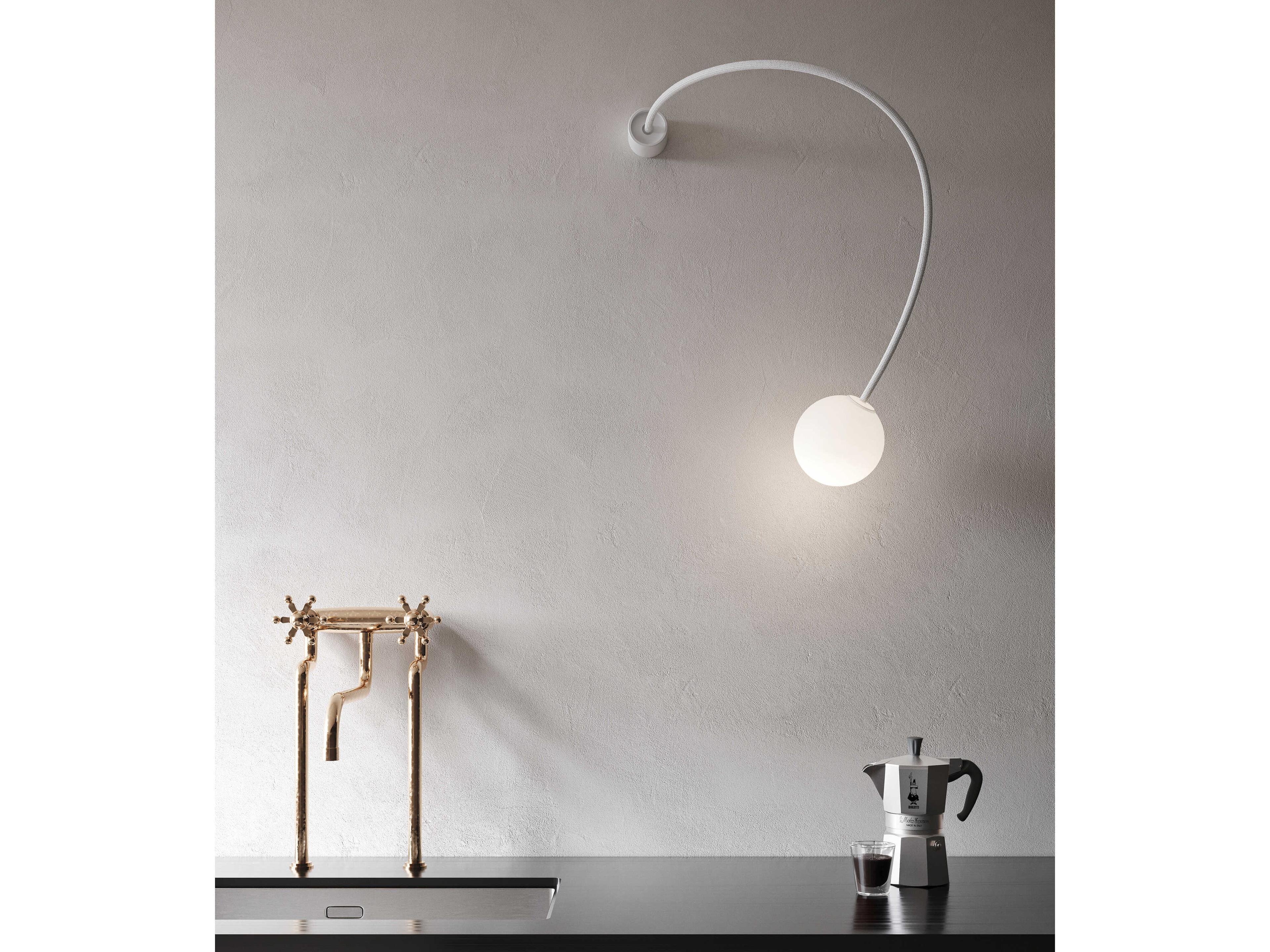 Karman Moony 1-Light Matte White Wall Sconce