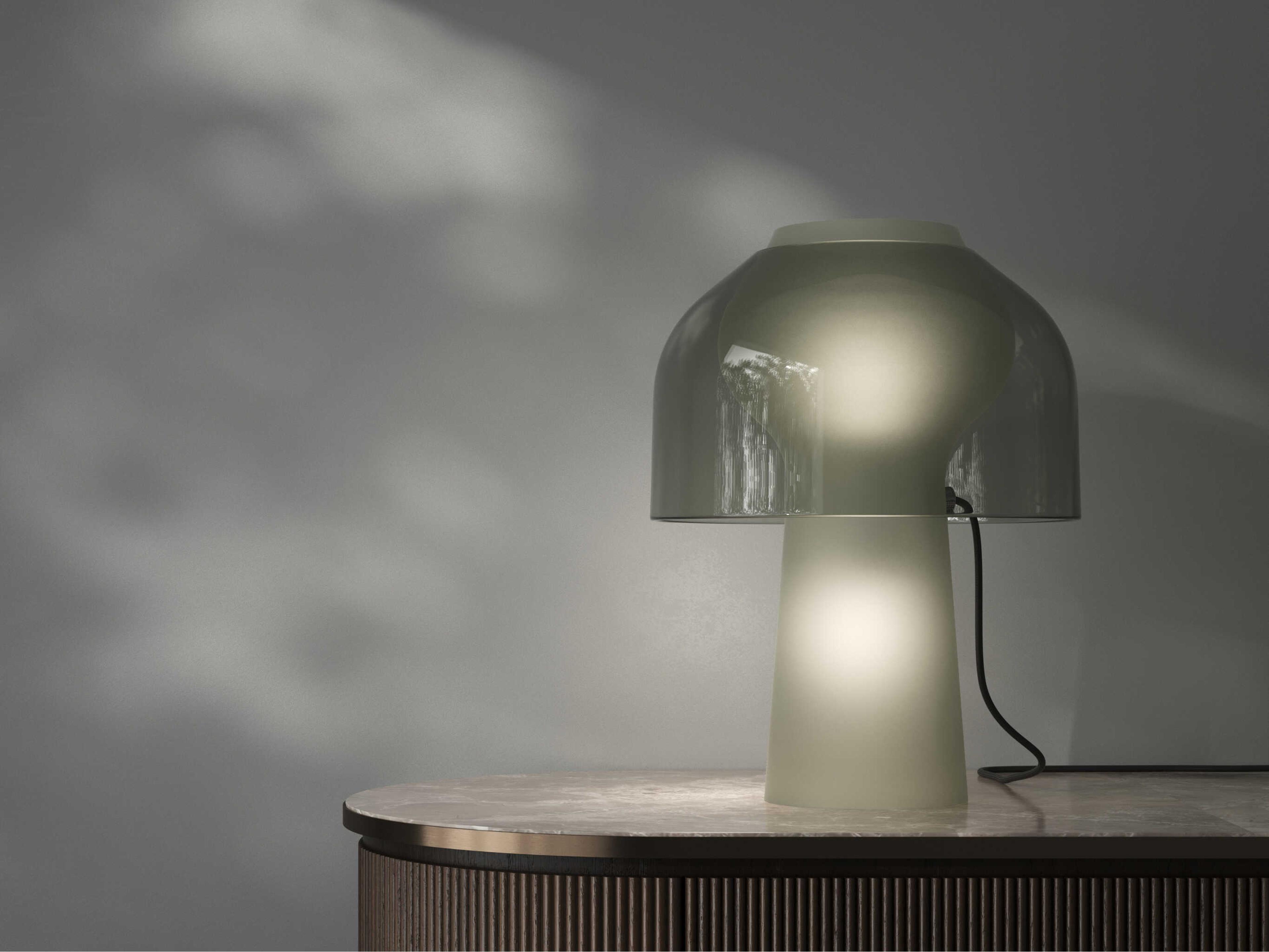 Karman Lilly Smoked Clear Table Lamp