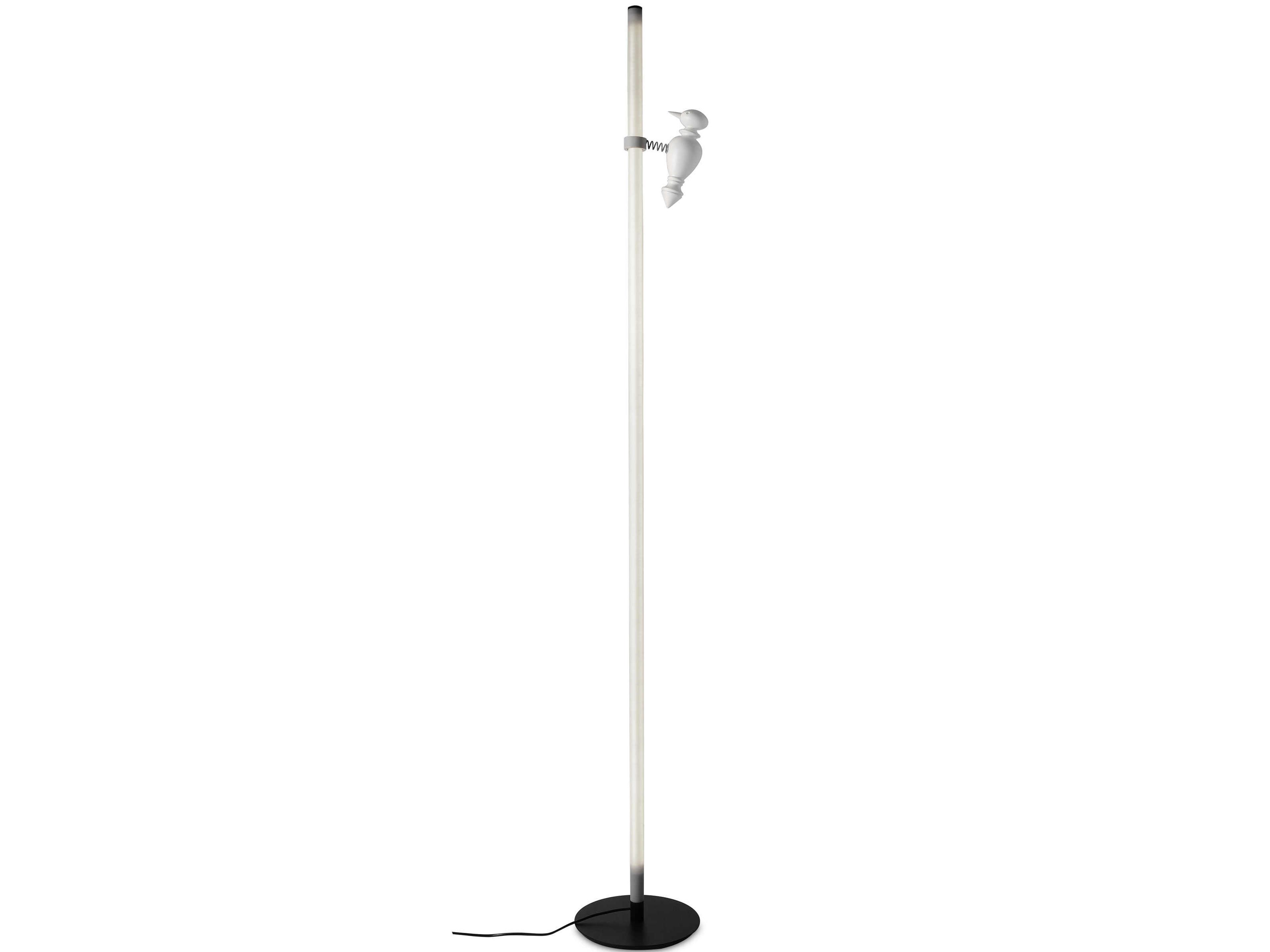 Karman Accipicchio Matt Black Frosted White Pyrex Floor Lamp