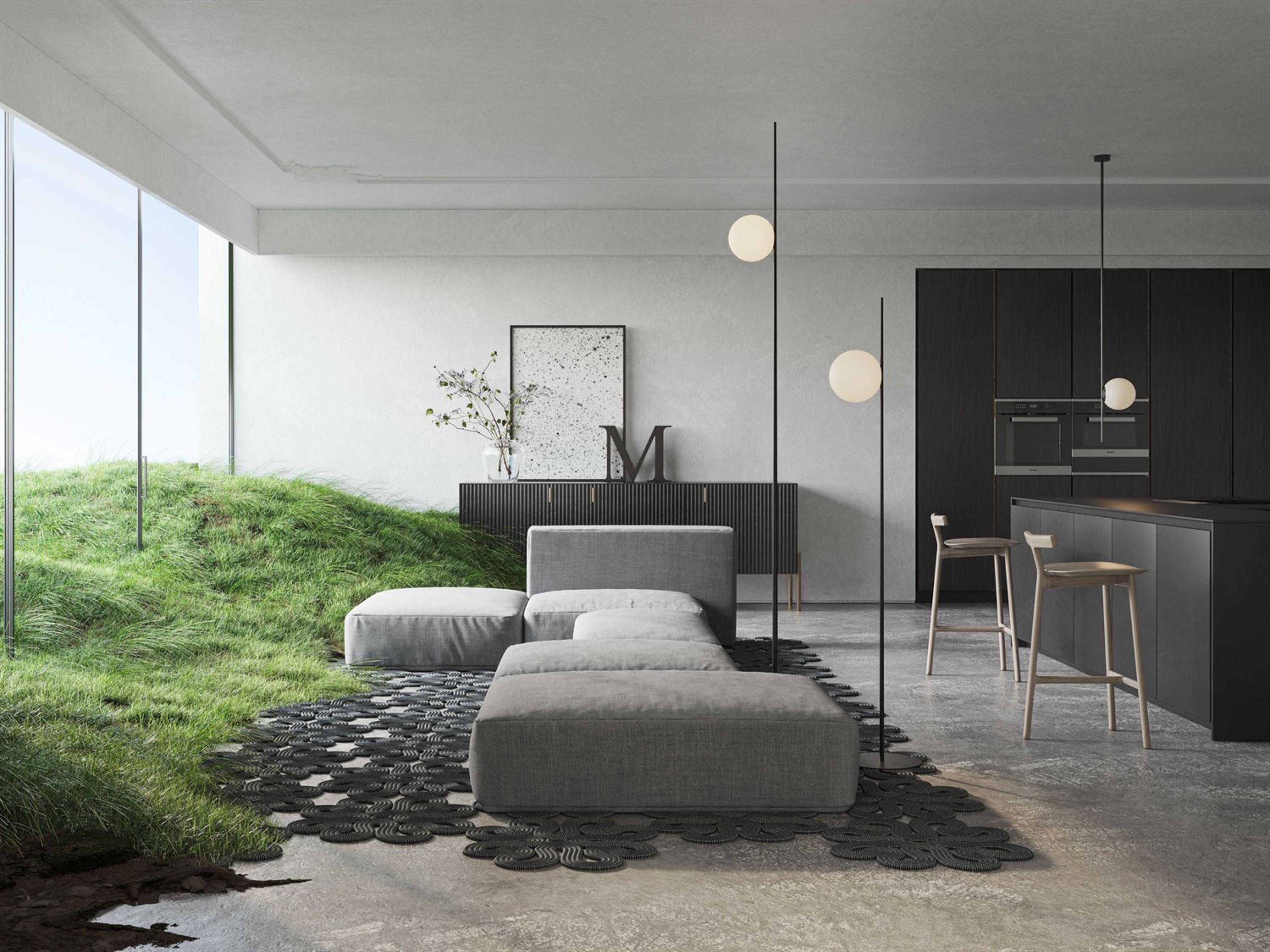 Karman Atmosphere Black Floor Lamp