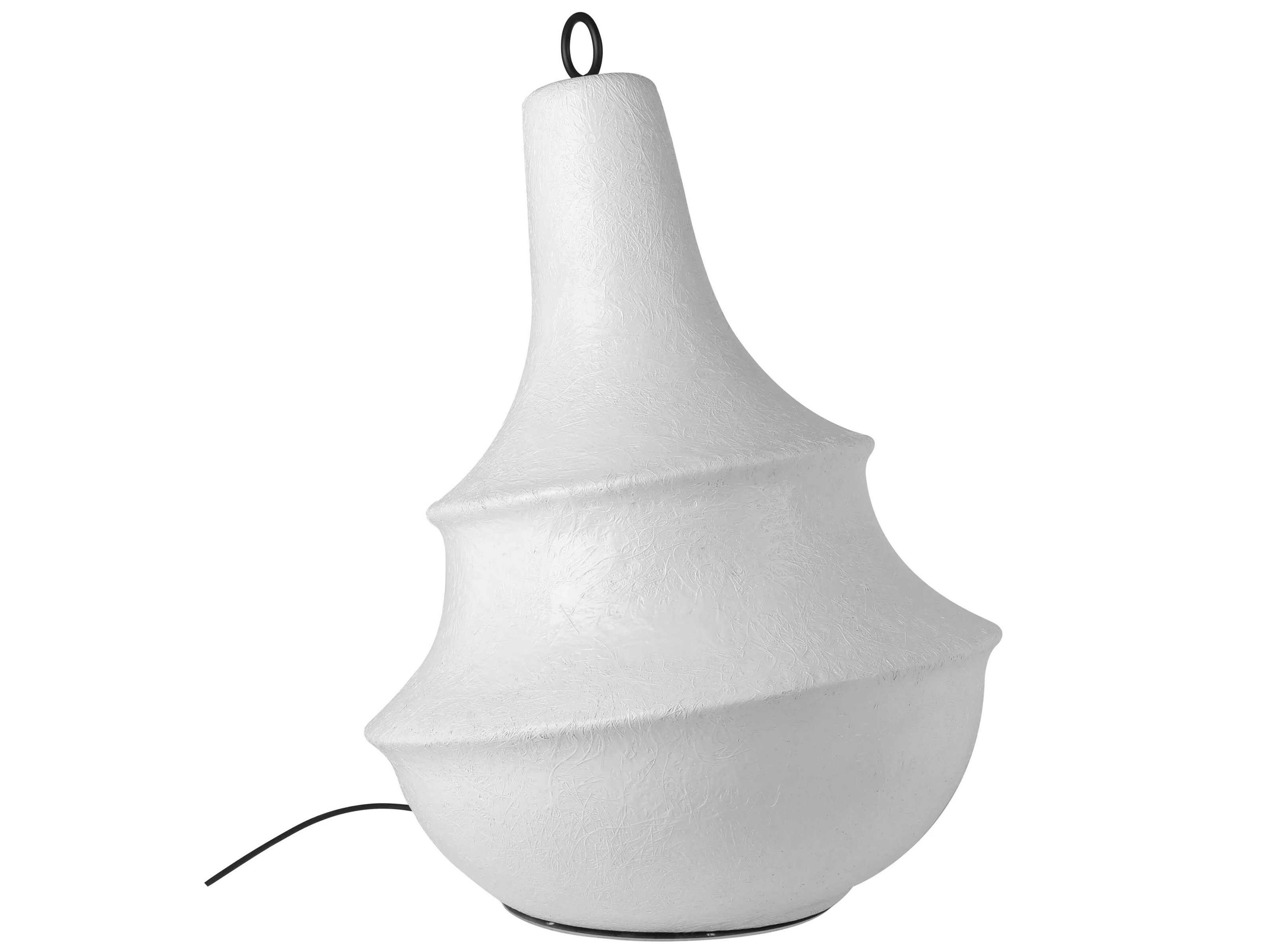 Lady D Floor Lamp in Matte White Fiberglass