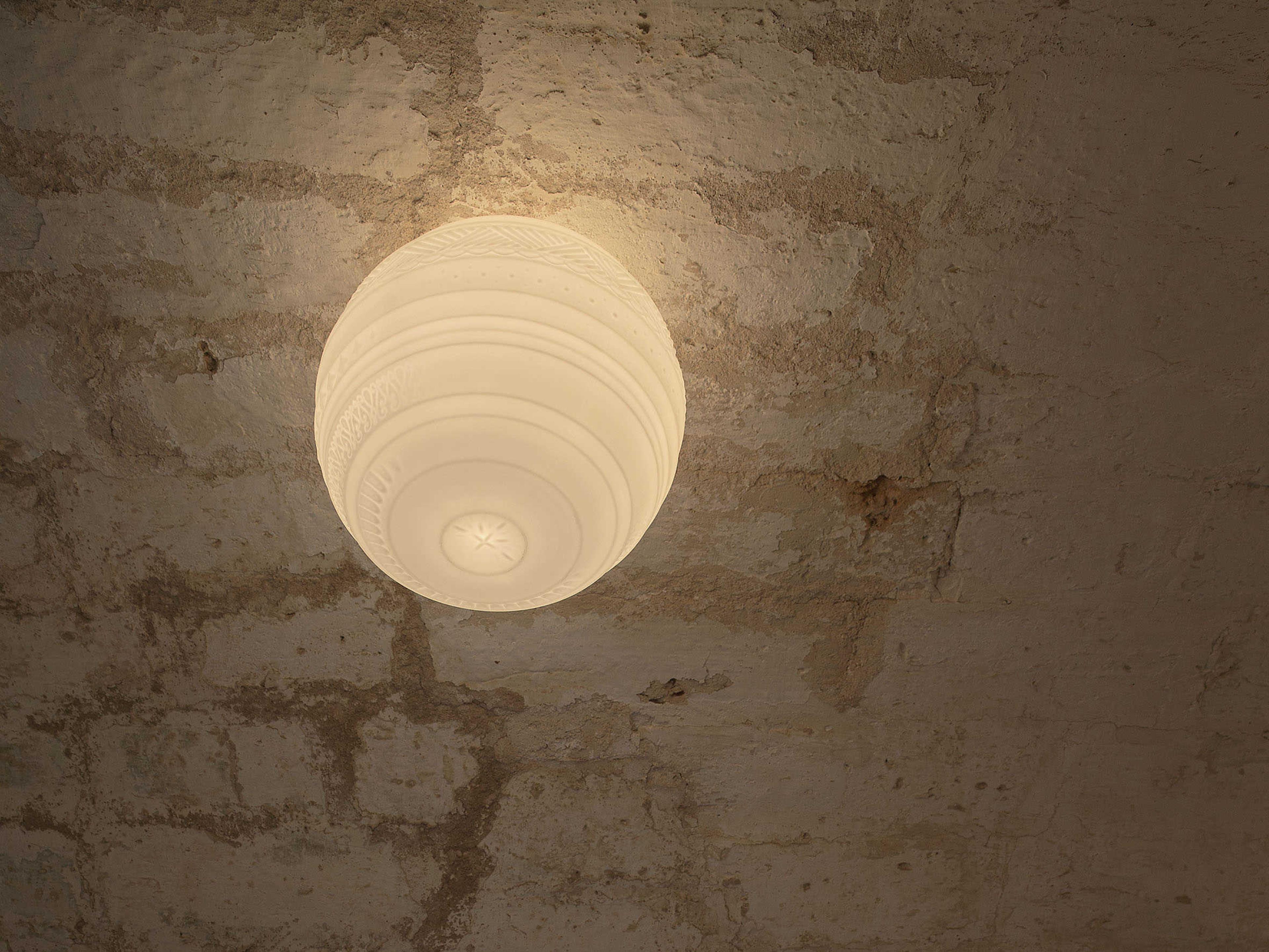 Karman Braille 1-Light White Glass LED Wall Sconce