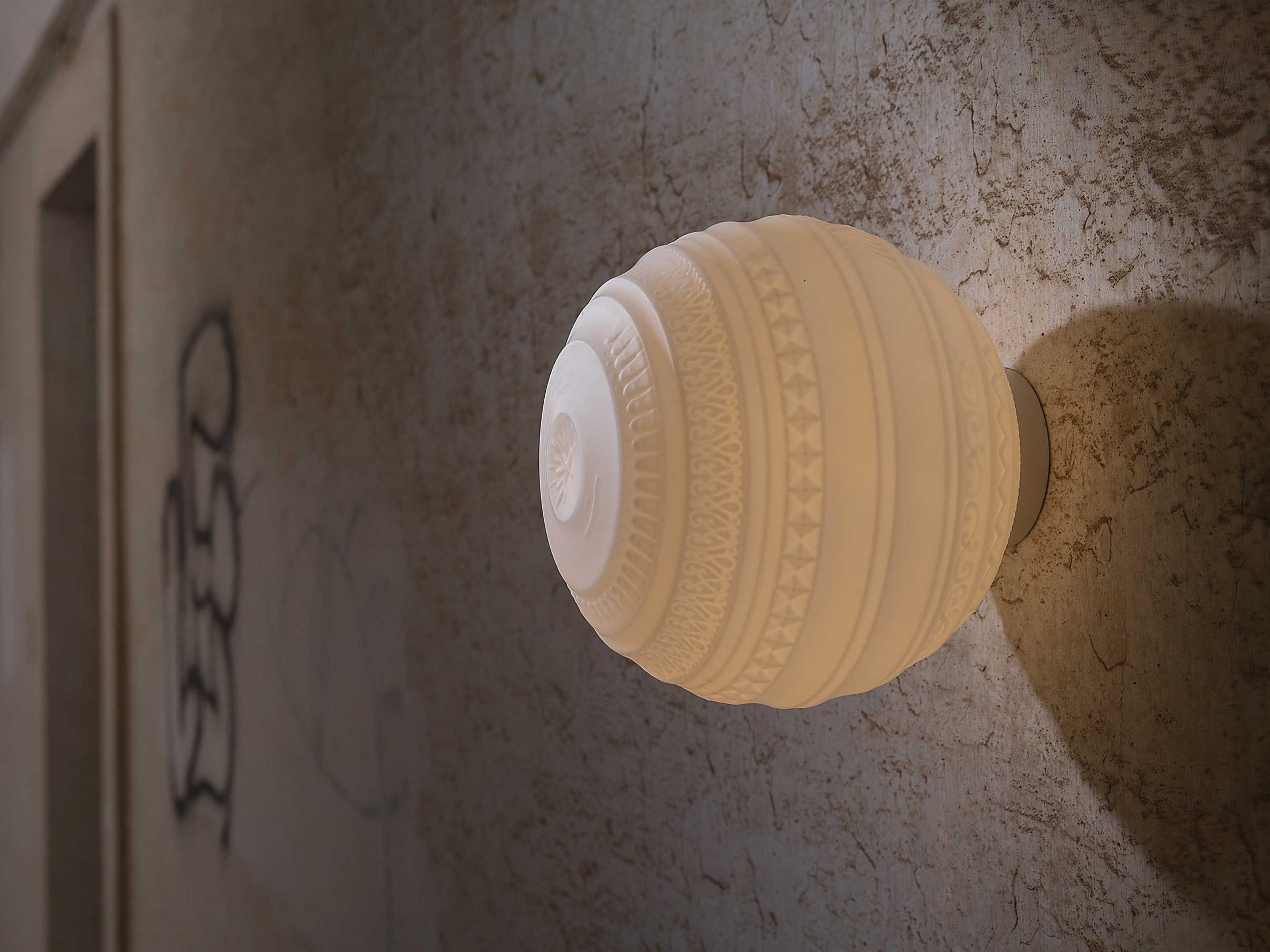 Karman Braille 1-Light White Glass LED Wall Sconce