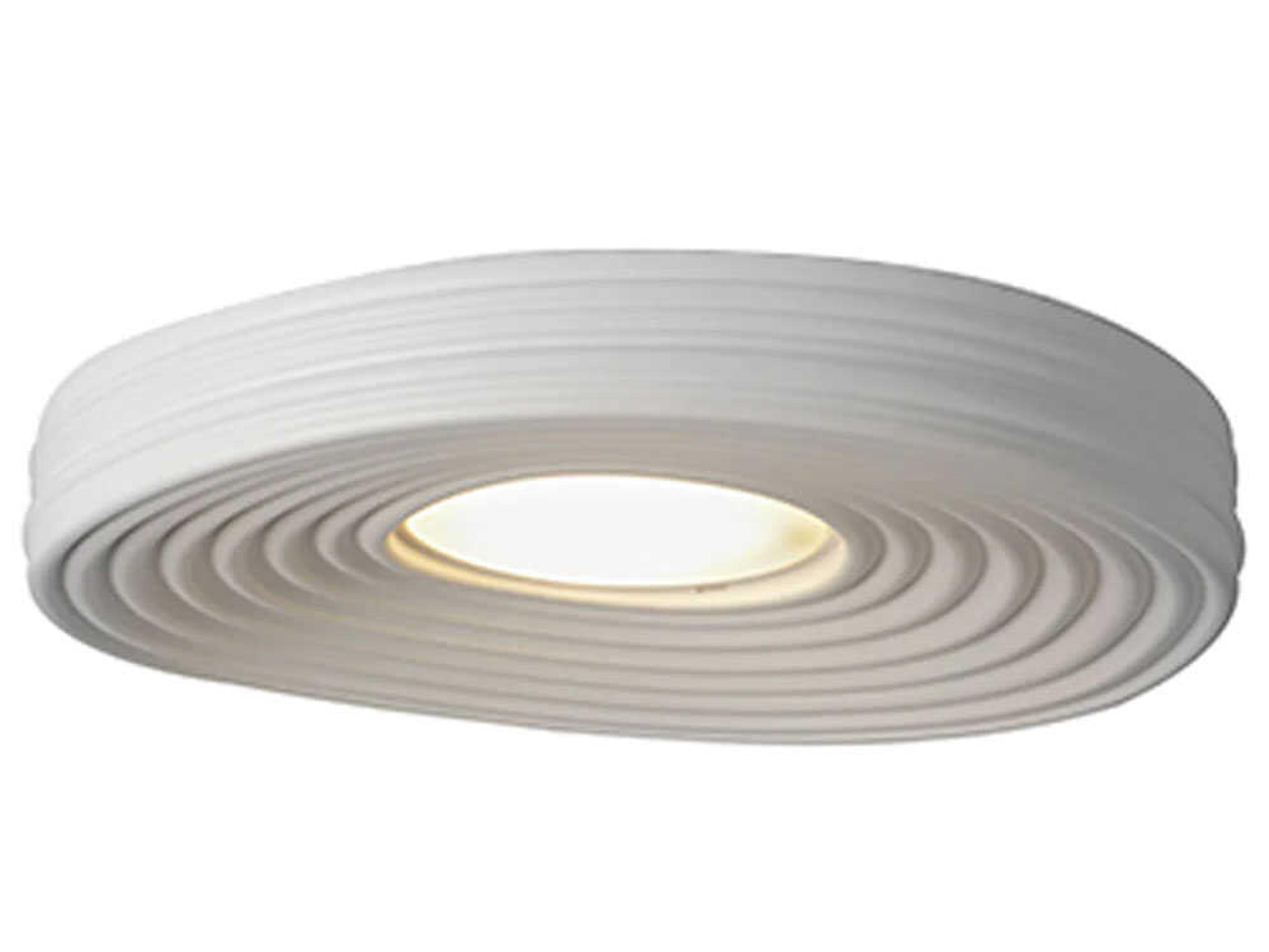 R.O.M.A. White Round Flush Mount