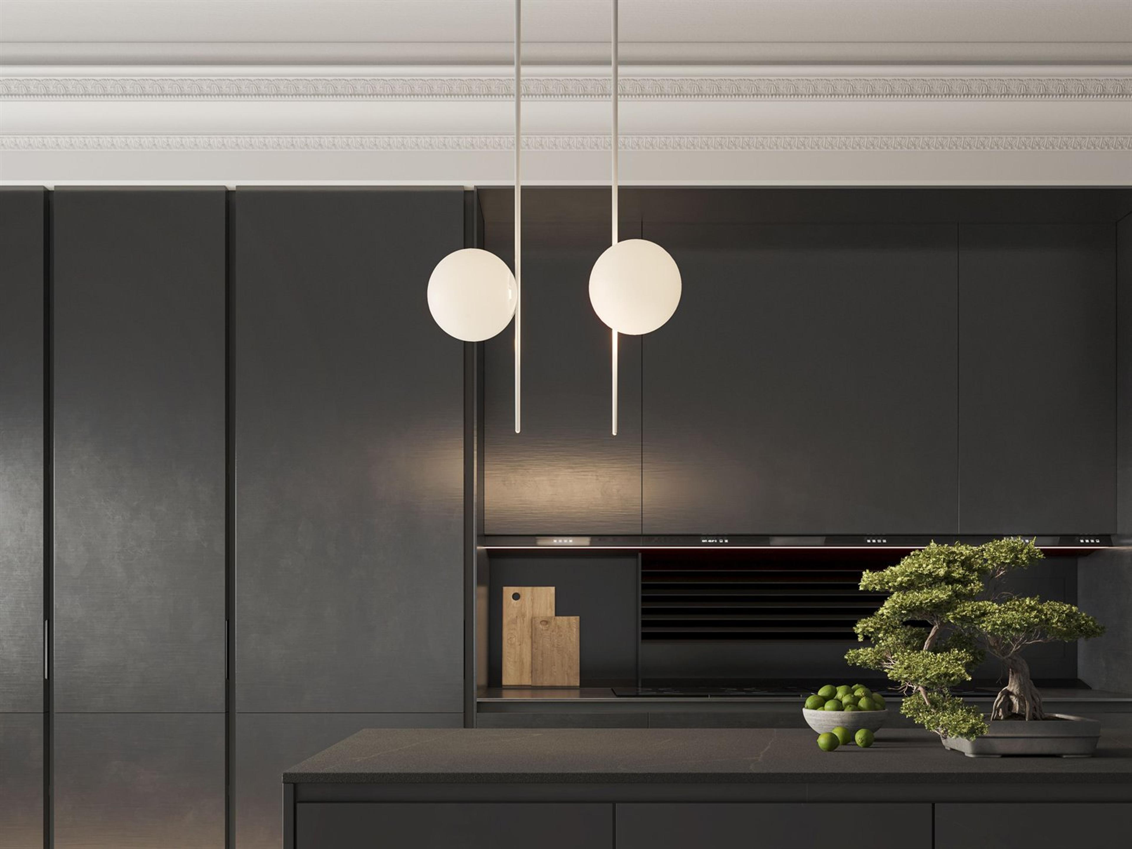 Karman Atmosphere 1-Light White Globe Linear Pendant