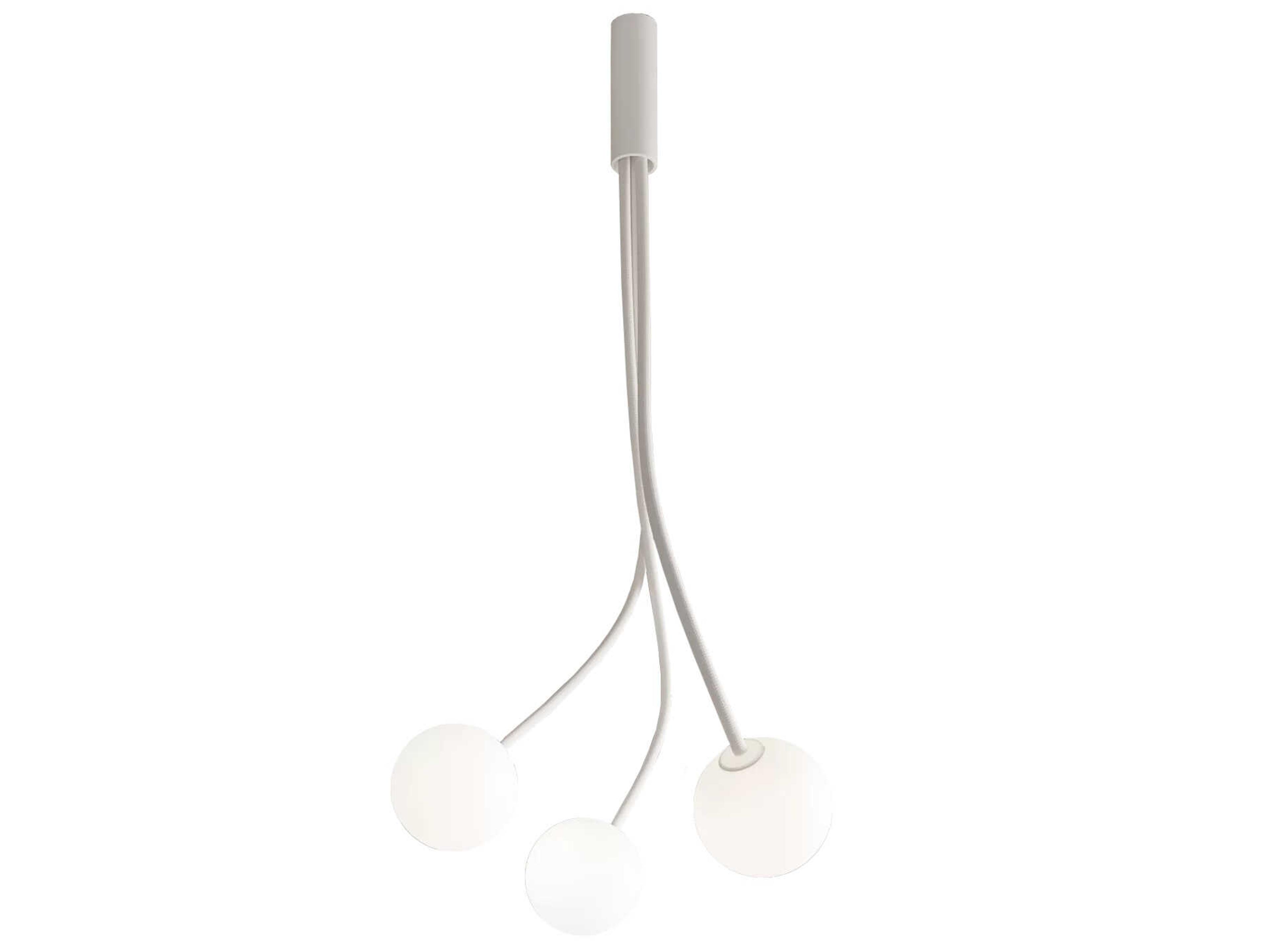 Moony 3-Light Matte White Globe Mini Pendant