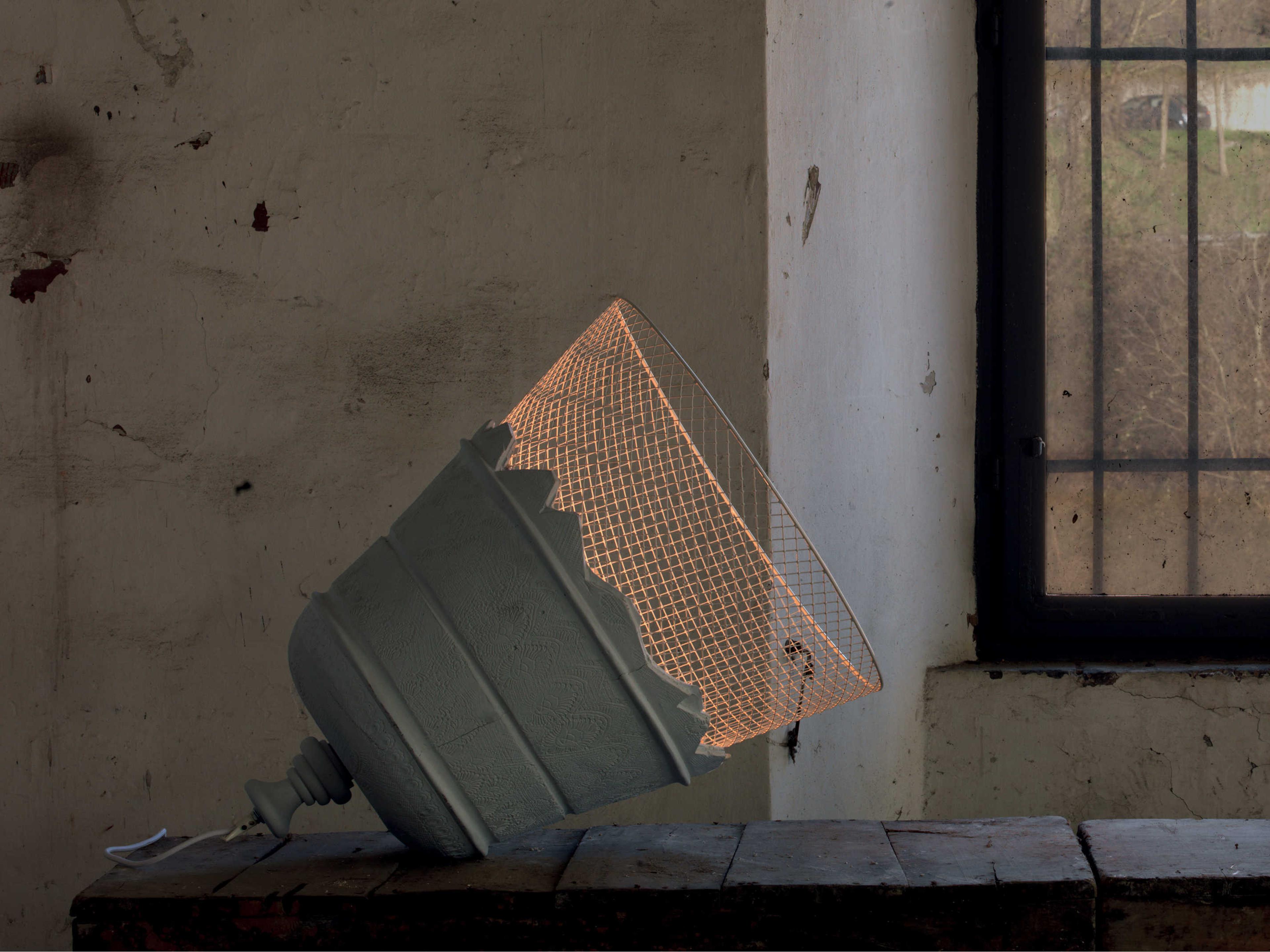 Karman Domenica 1-Light White Gold LED Bell Pendant