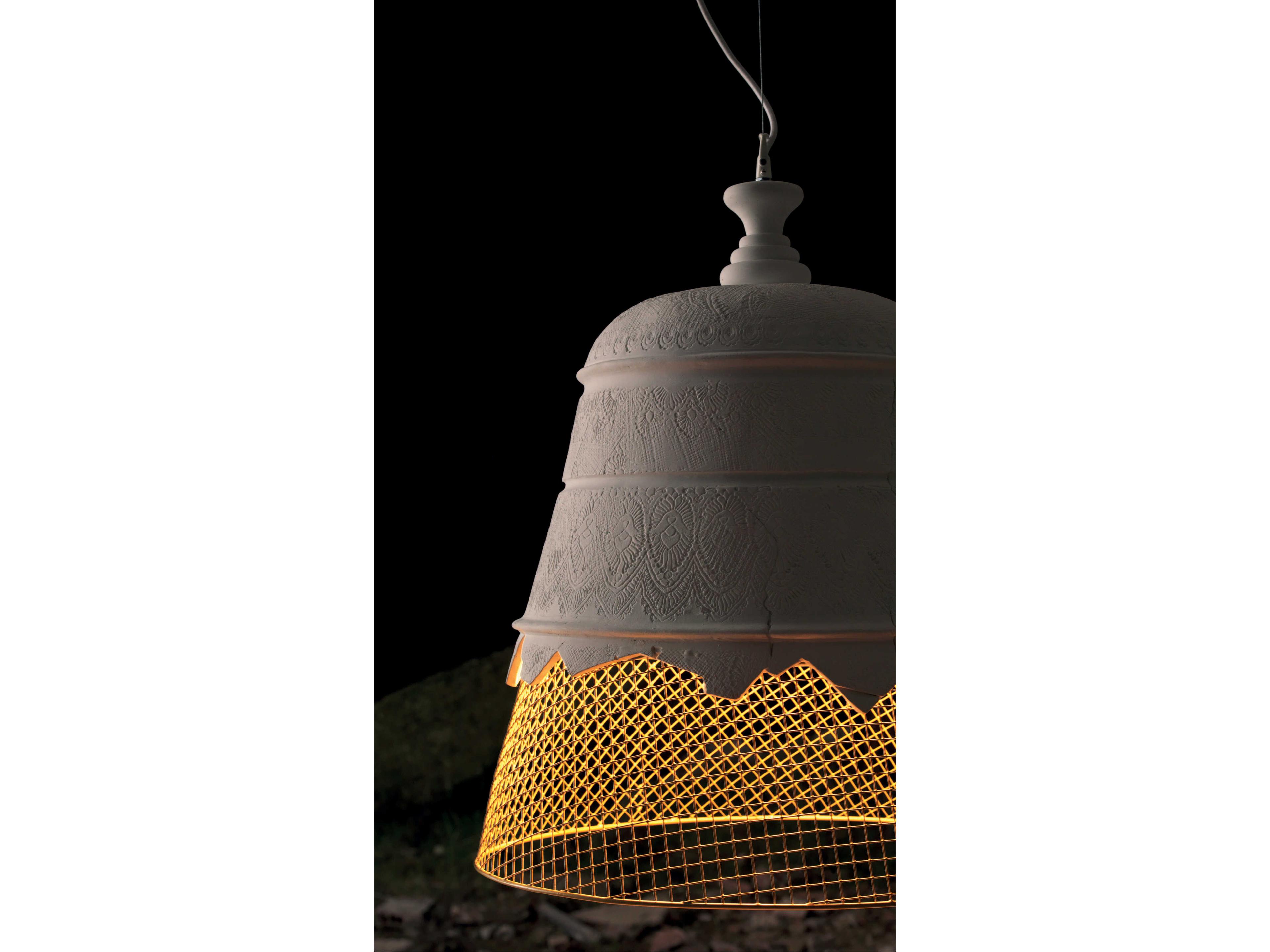 Karman Domenica 1-Light White Gold LED Bell Pendant