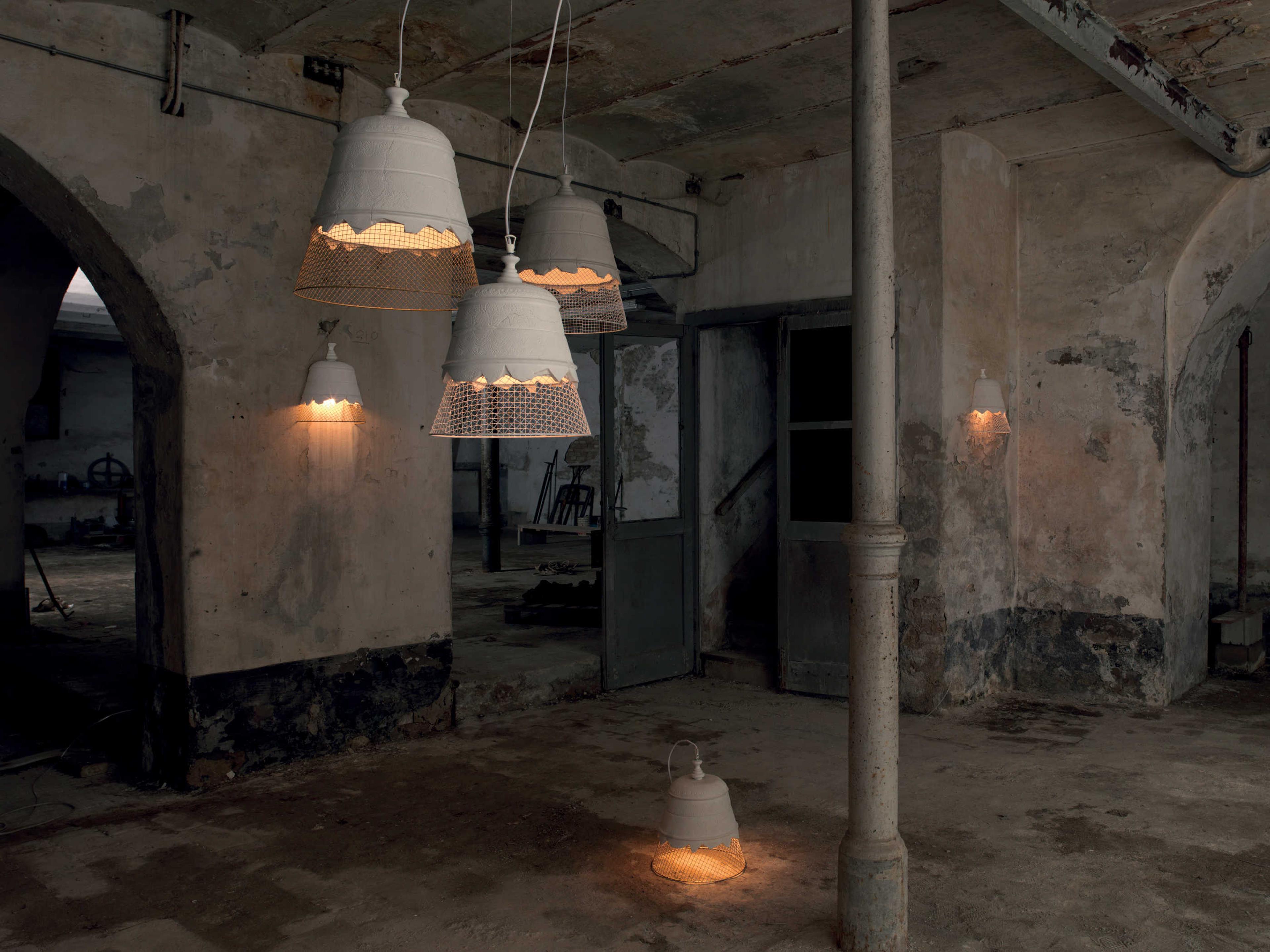 Karman Domenica 1-Light White Gold LED Bell Pendant