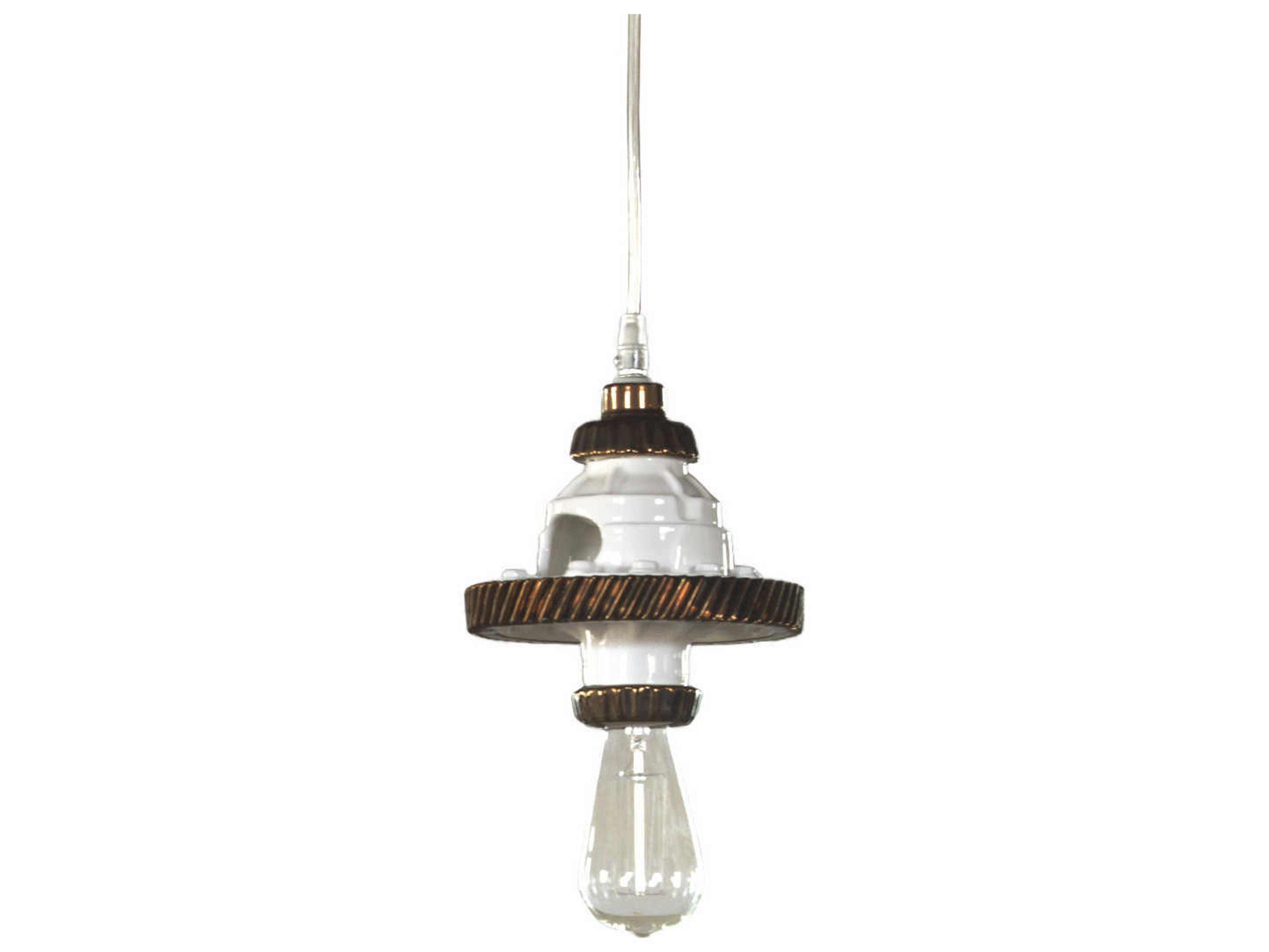 Mek 1-Light White Bronze Mini Pendant