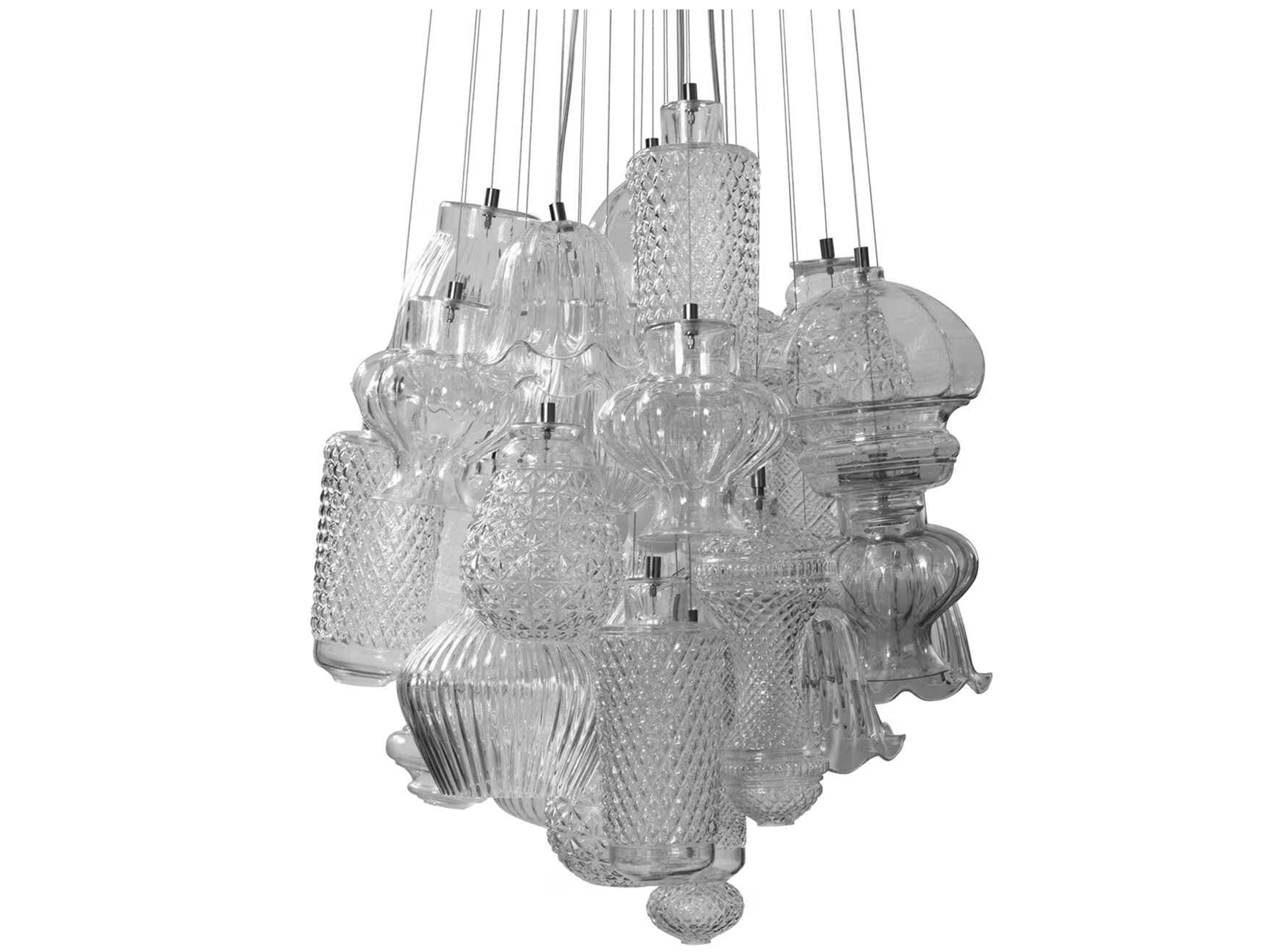 Ceraunavolta Multi-Light Pendant a Stunning Glass Cluster