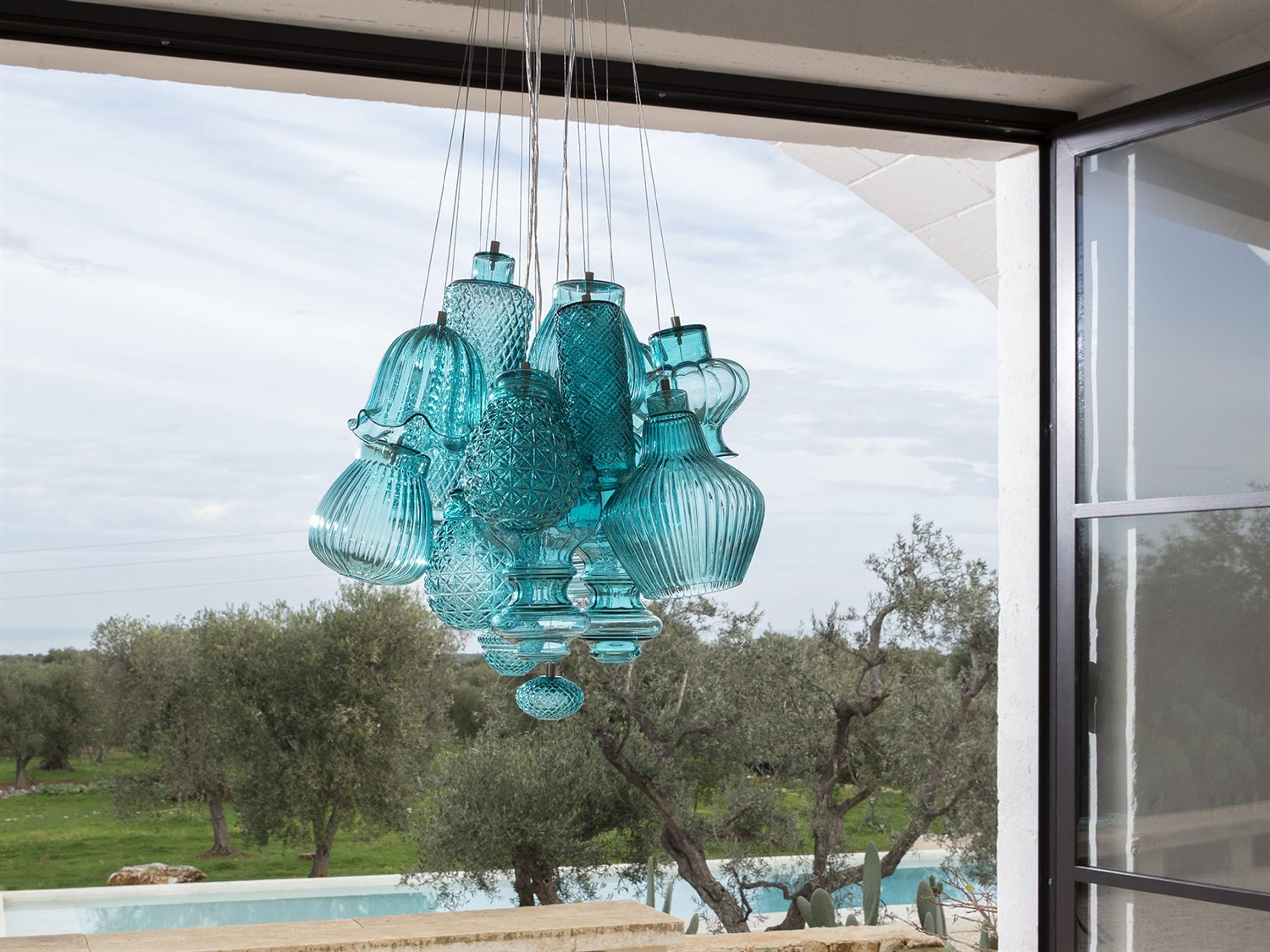 Karman Ceraunavolta 3-Light Tiffany Blue Pendant