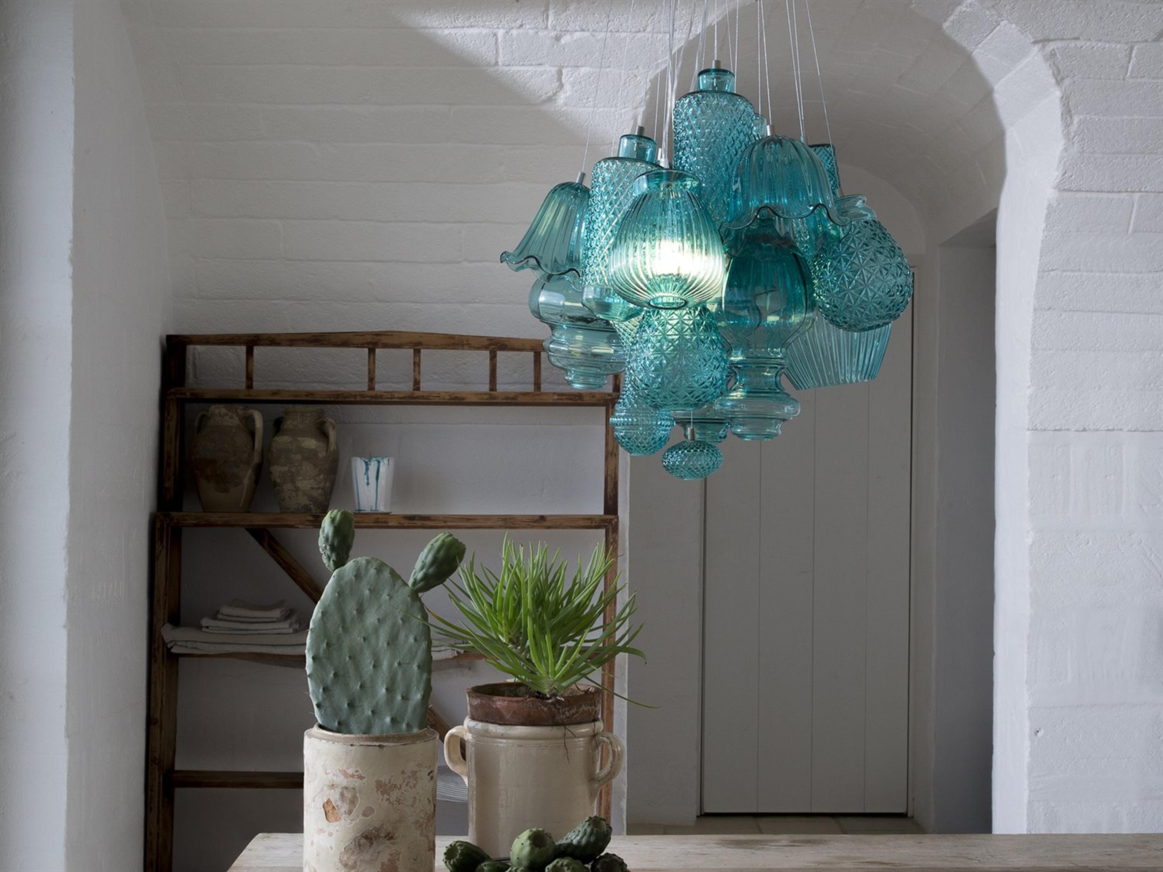 Karman Ceraunavolta 3-Light Tiffany Blue Pendant