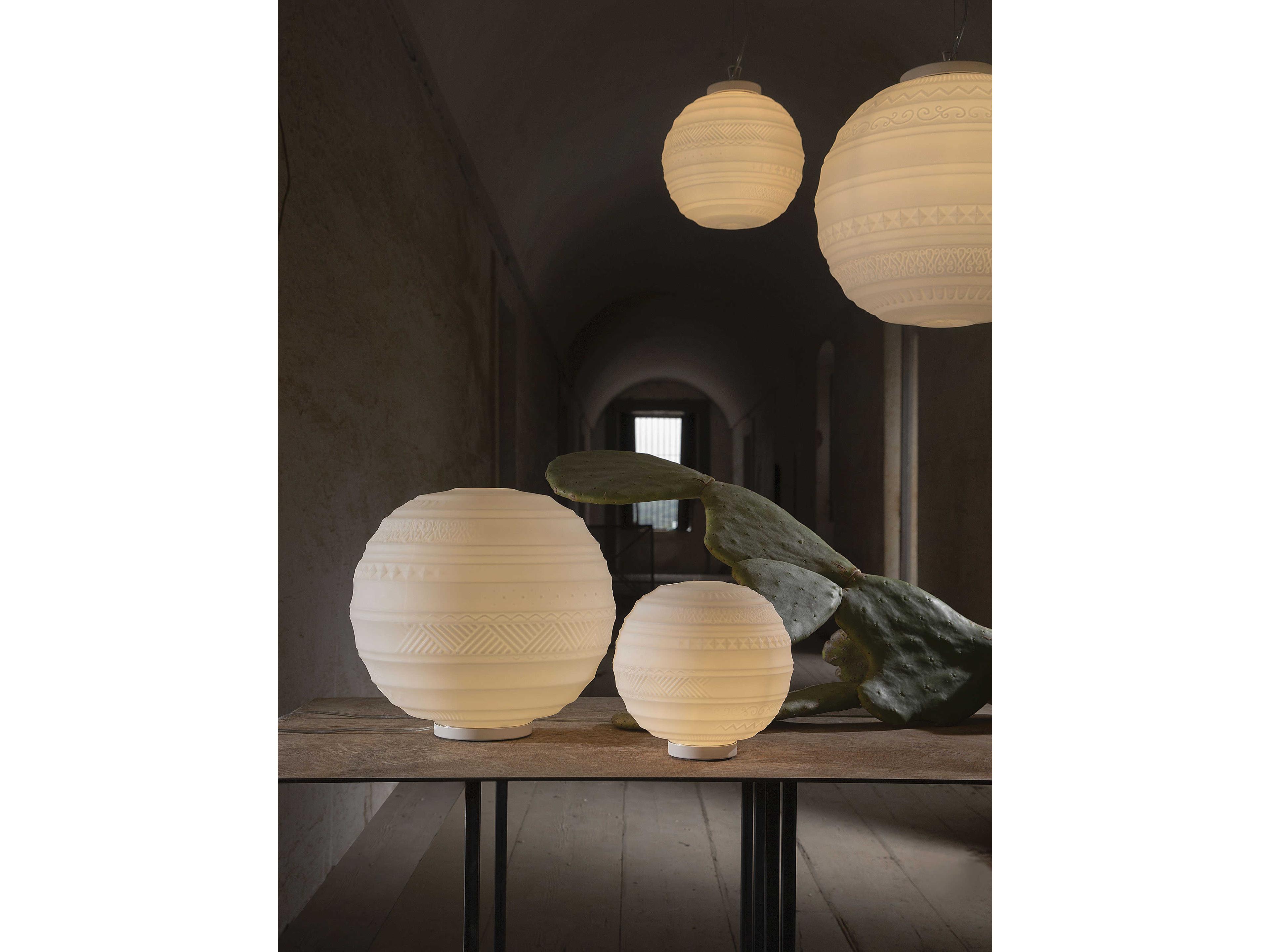 Karman Braille 1-Light White Glass LED Globe Mini Pendant